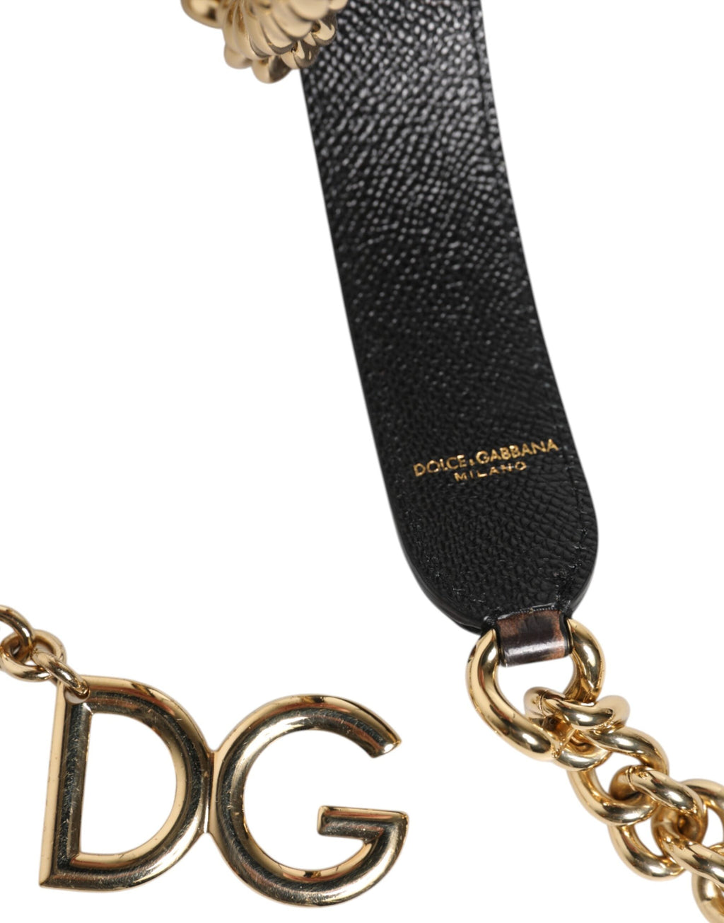 Dolce & Gabbana Brown Leopard Gold Brass Chain Accessory Shoulder Strap Dolce & Gabbana