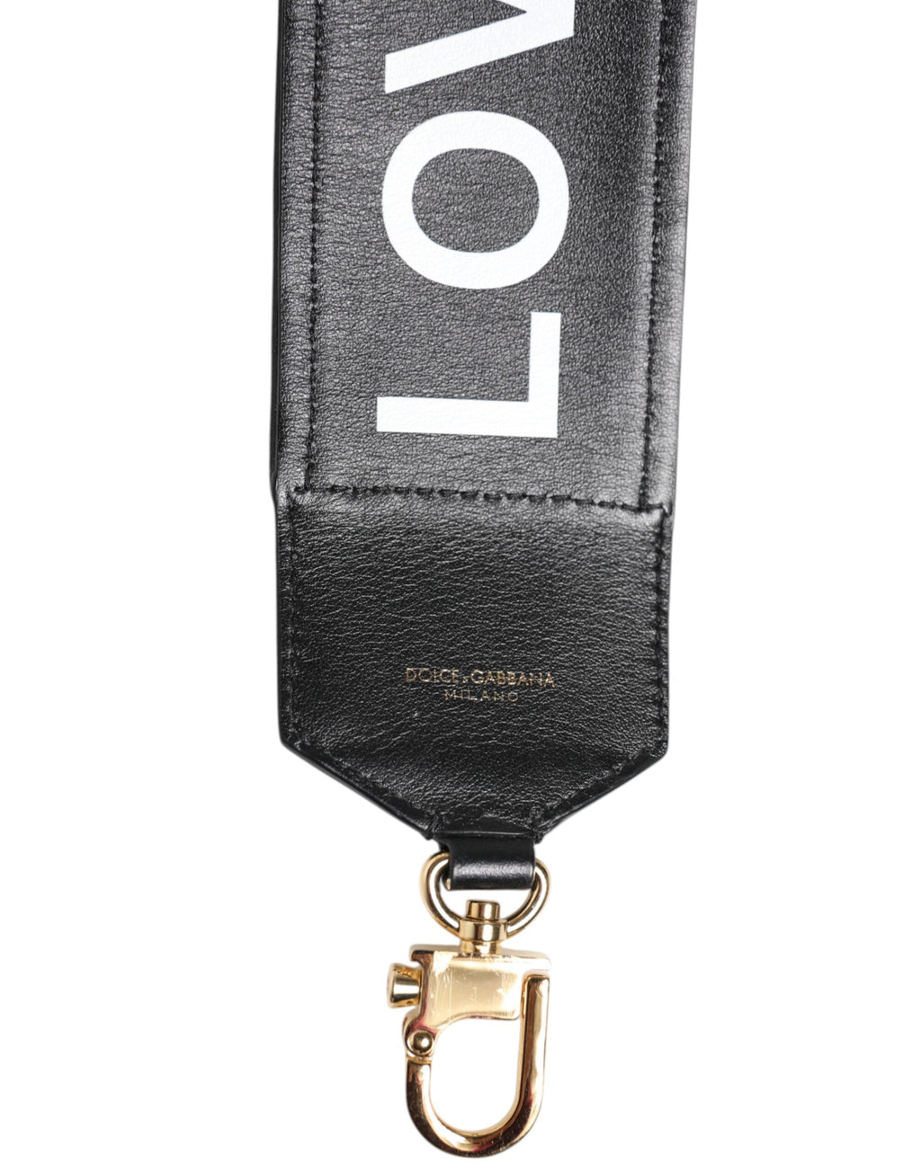 Dolce & Gabbana Black Leopard Print Reversible Bag Shoulder Strap Dolce & Gabbana