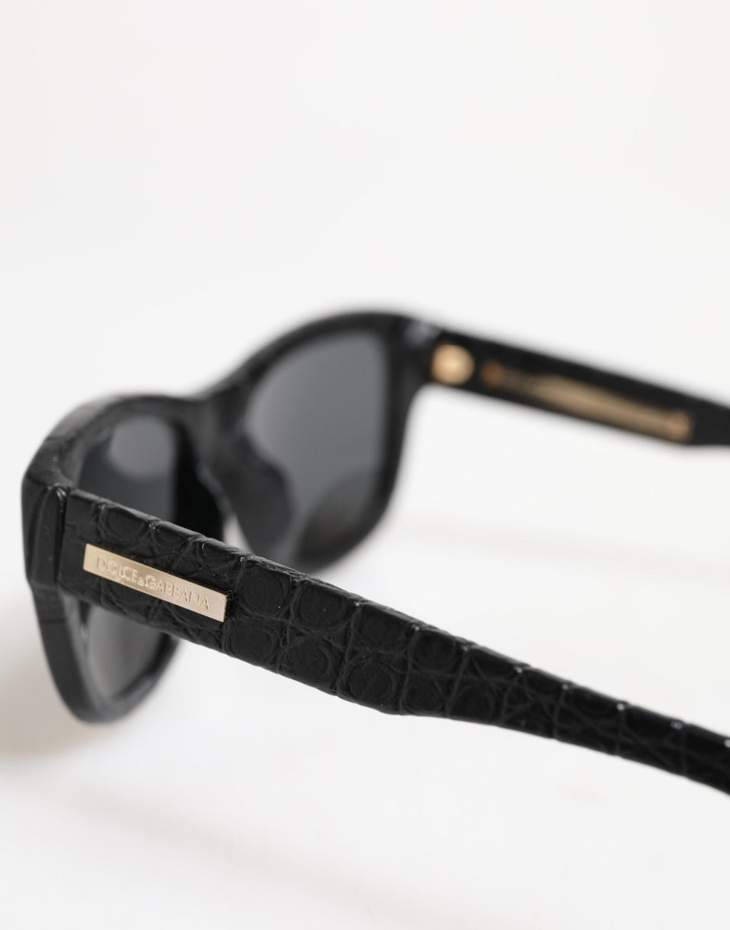Dolce & Gabbana Black Leather Frame DG4177 Tinted Lens Sunglasses Dolce & Gabbana