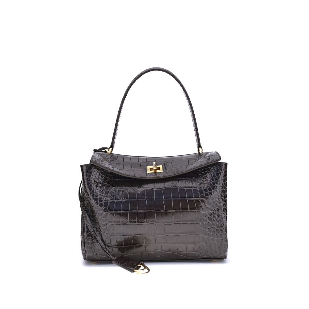 Balenciaga Rodeo Shoulder Bag in crocodile-print leather Balenciaga