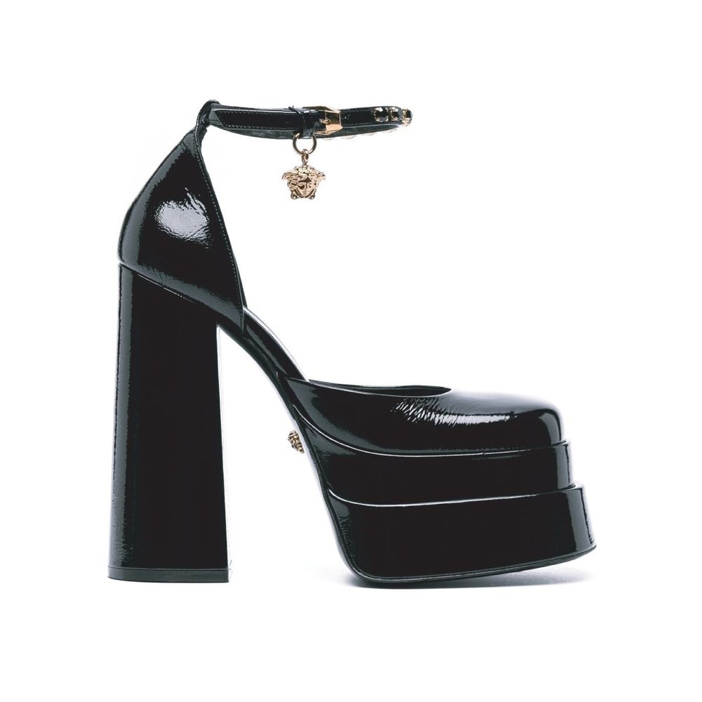 Versace Leather Platform Sandals Versace
