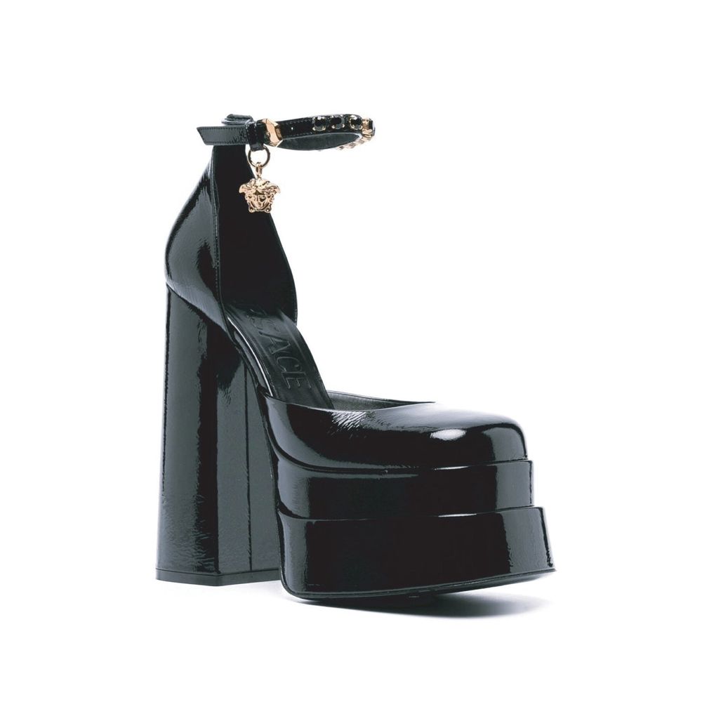 Versace Leather Platform Sandals Versace