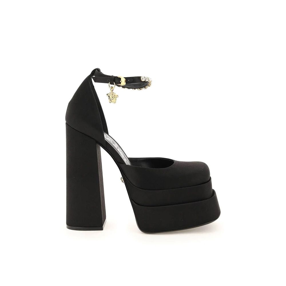 Versace Silk Satin Platform Pumps Versace