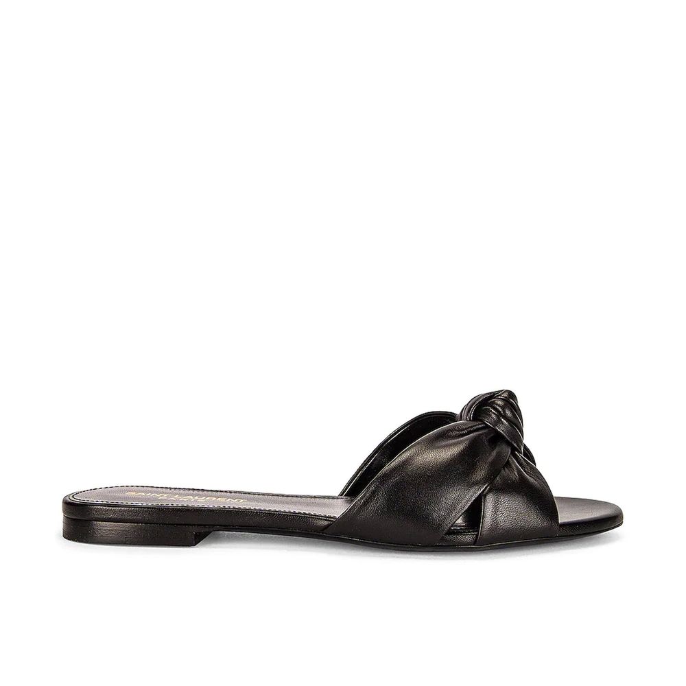 Saint Laurent Leather Slides Saint Laurent