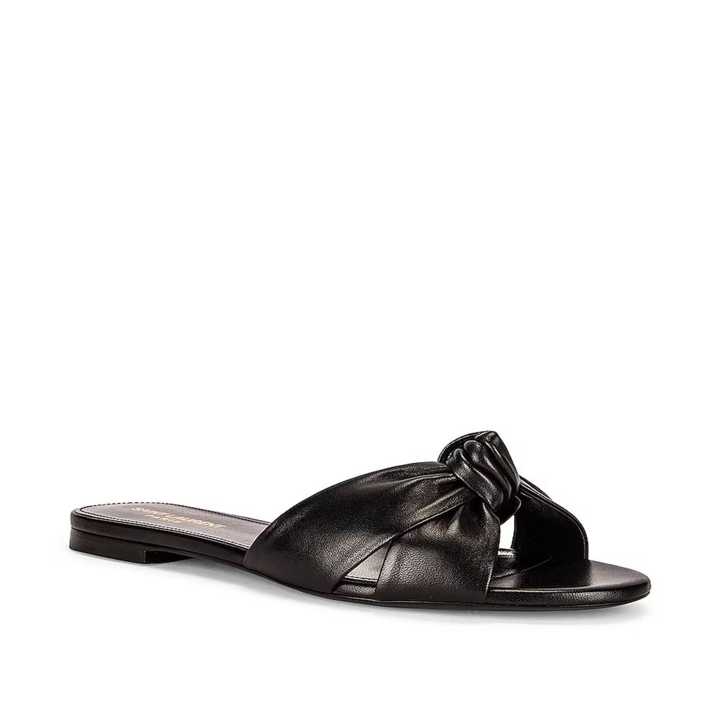 Saint Laurent Leather Slides Saint Laurent