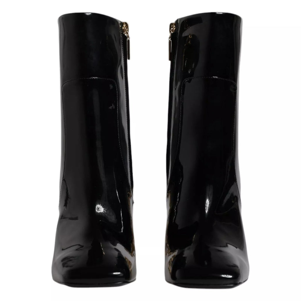 Dolce & Gabbana Black Jackie Leather Mid Calf Boots Shoes Dolce & Gabbana