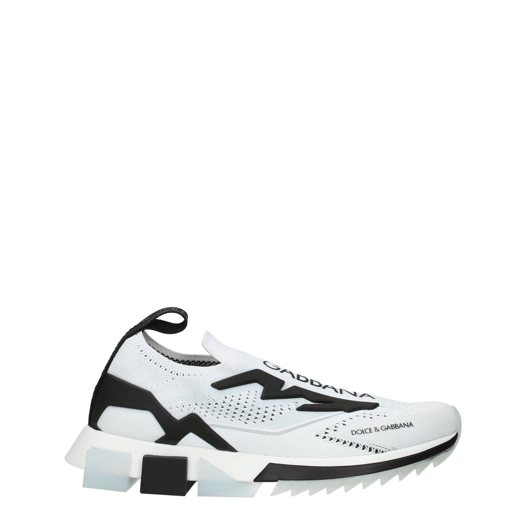 Dolce & Gabbana White Fabric Athletic Sneakers Dolce & Gabbana