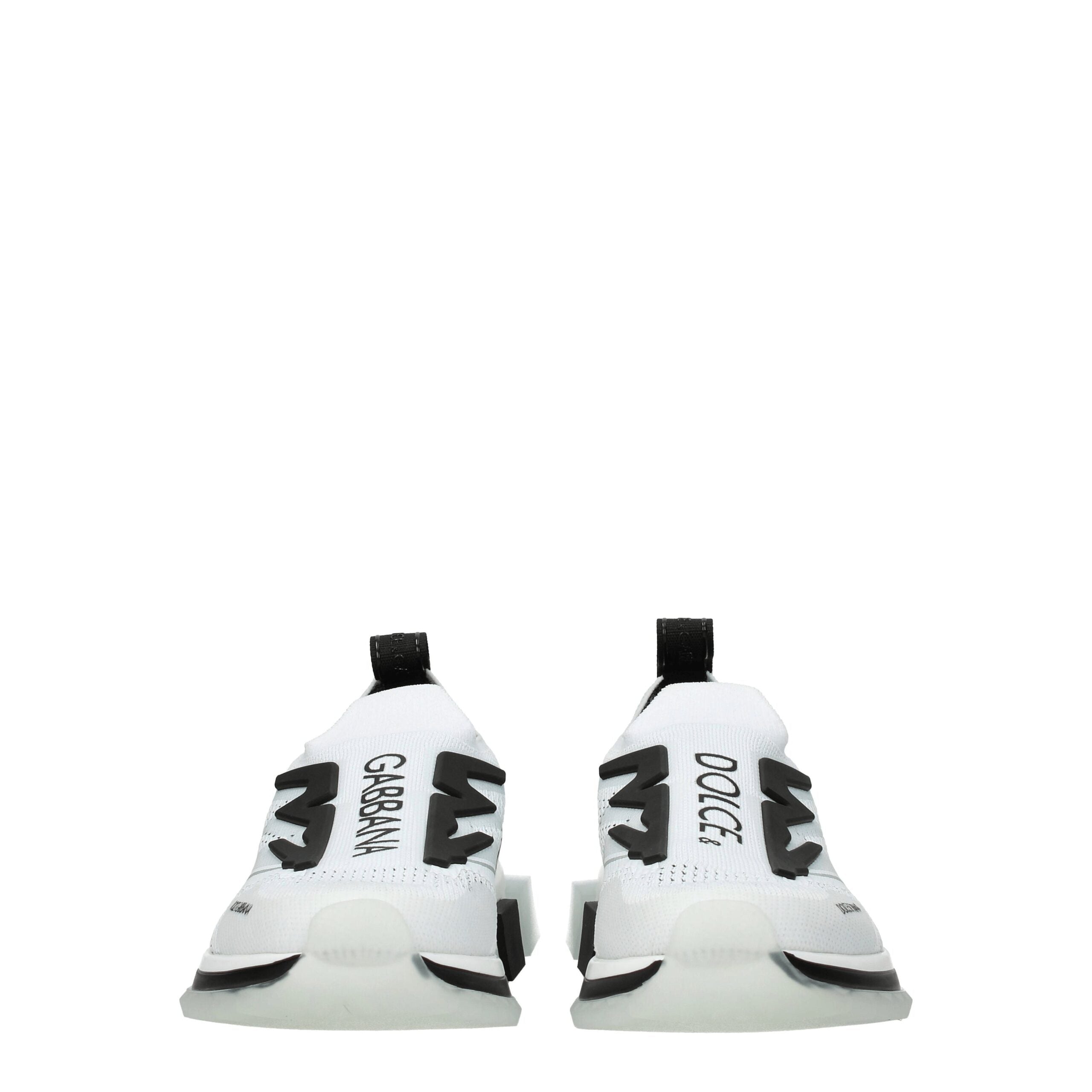 Dolce & Gabbana White Fabric Athletic Sneakers Dolce & Gabbana