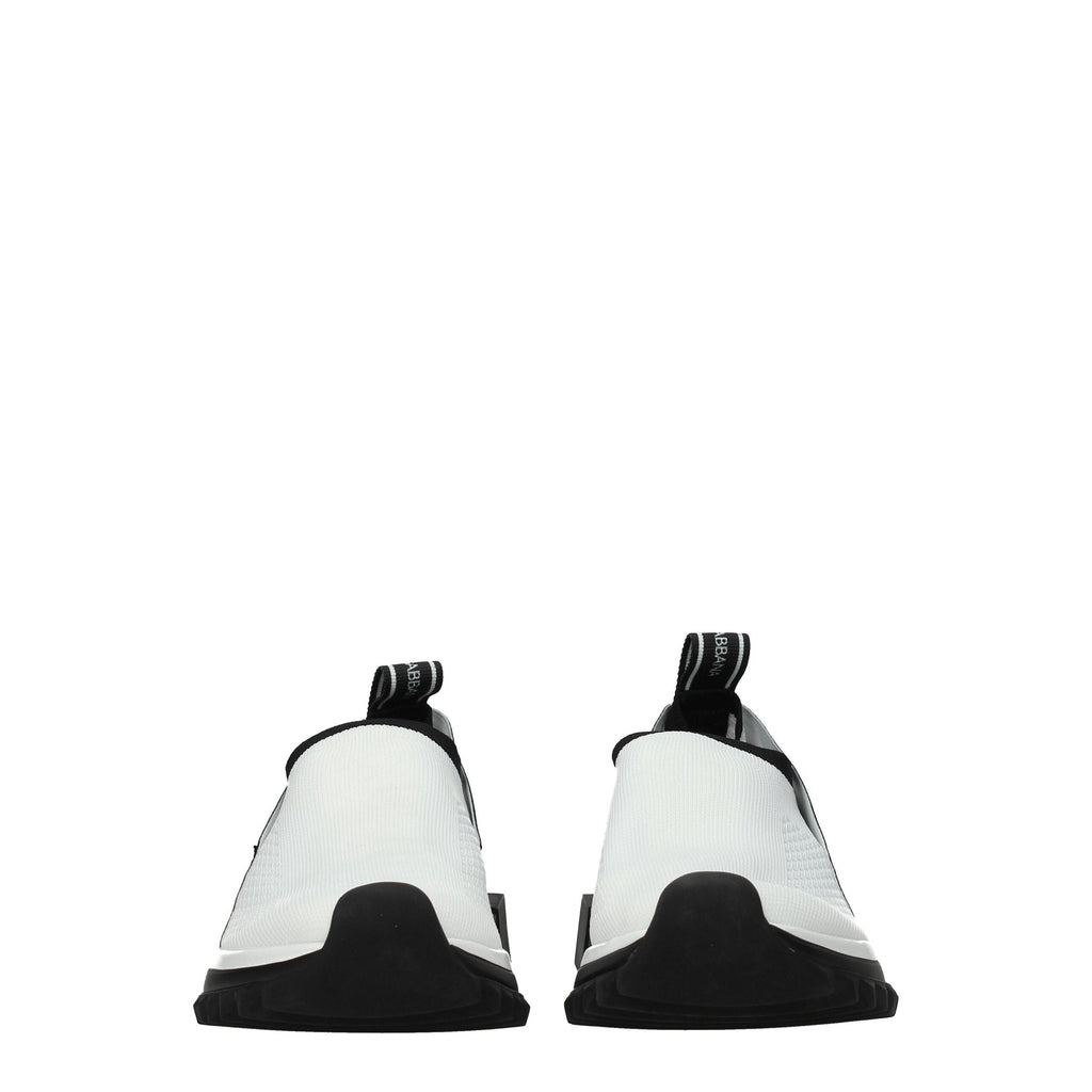 Dolce & Gabbana White Fabric Chunky Sneakers Dolce & Gabbana