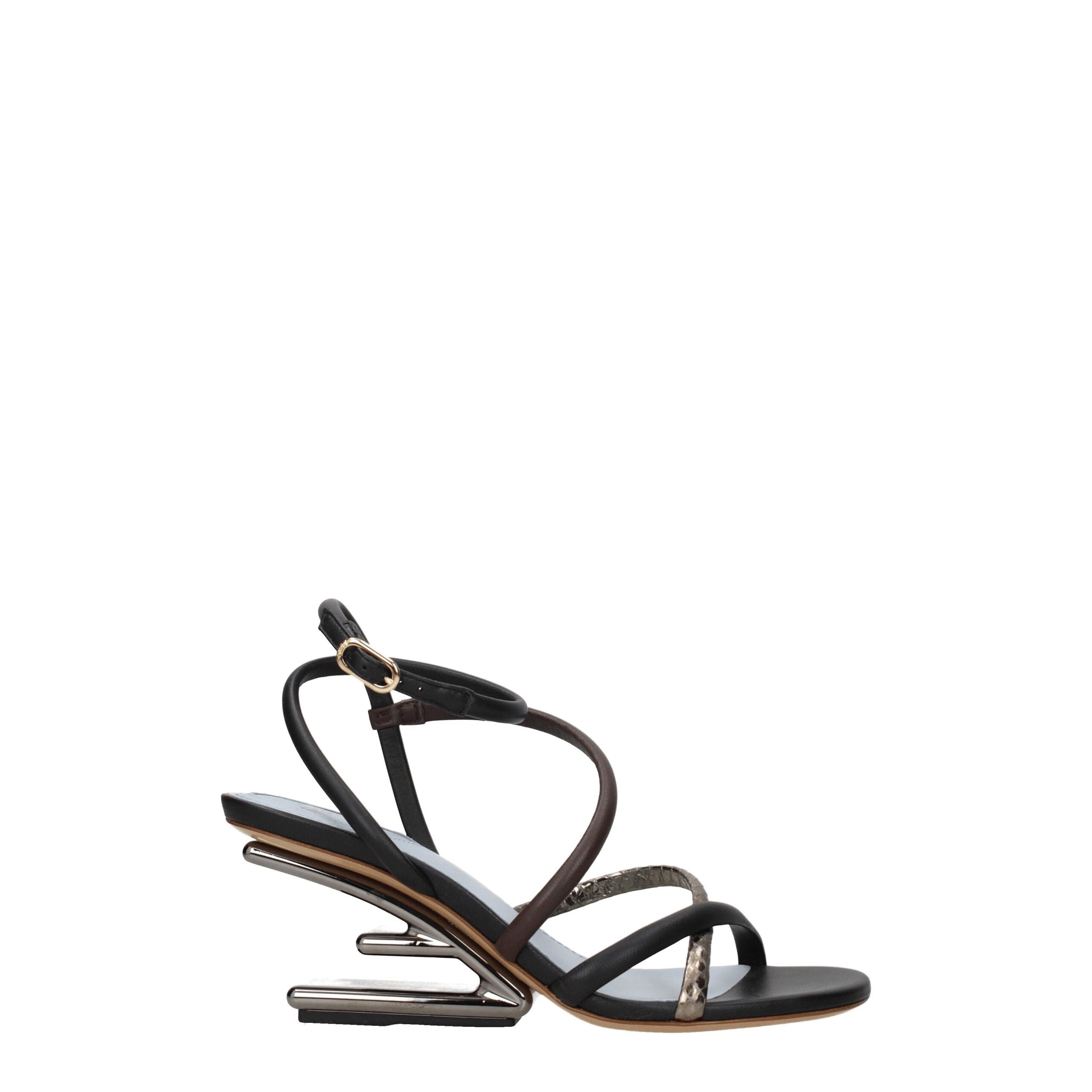 Fendi Multicolor Leather Sandals Fendi