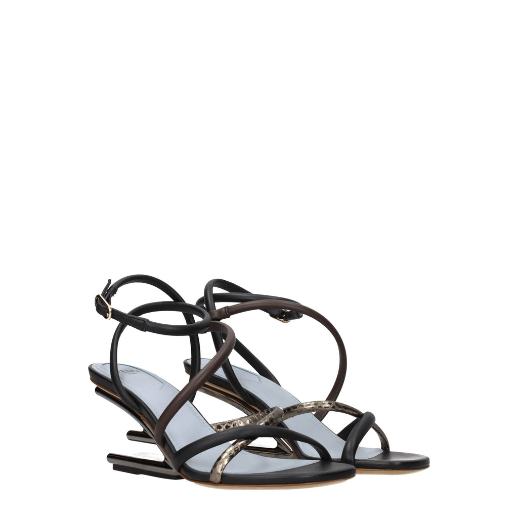 Fendi Multicolor Leather Sandals Fendi