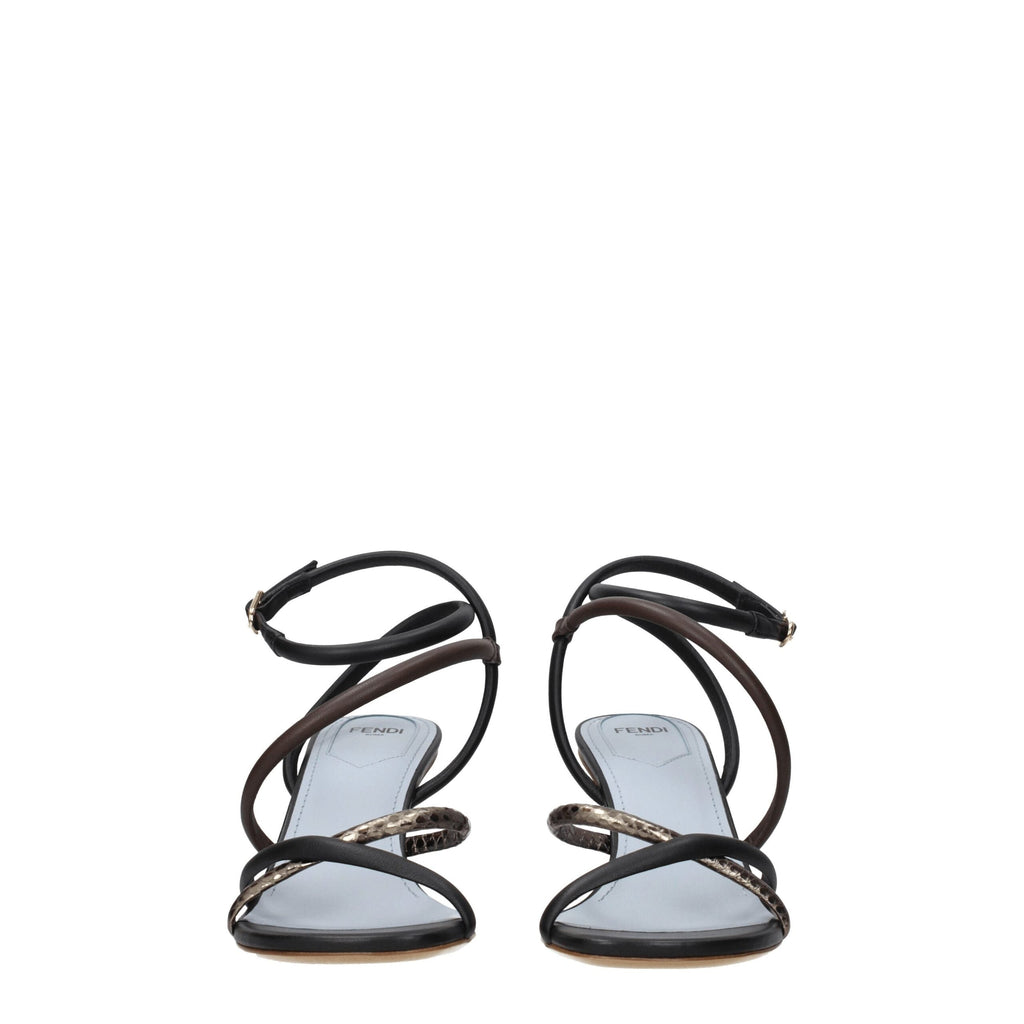 Fendi Multicolor Leather Sandals Fendi