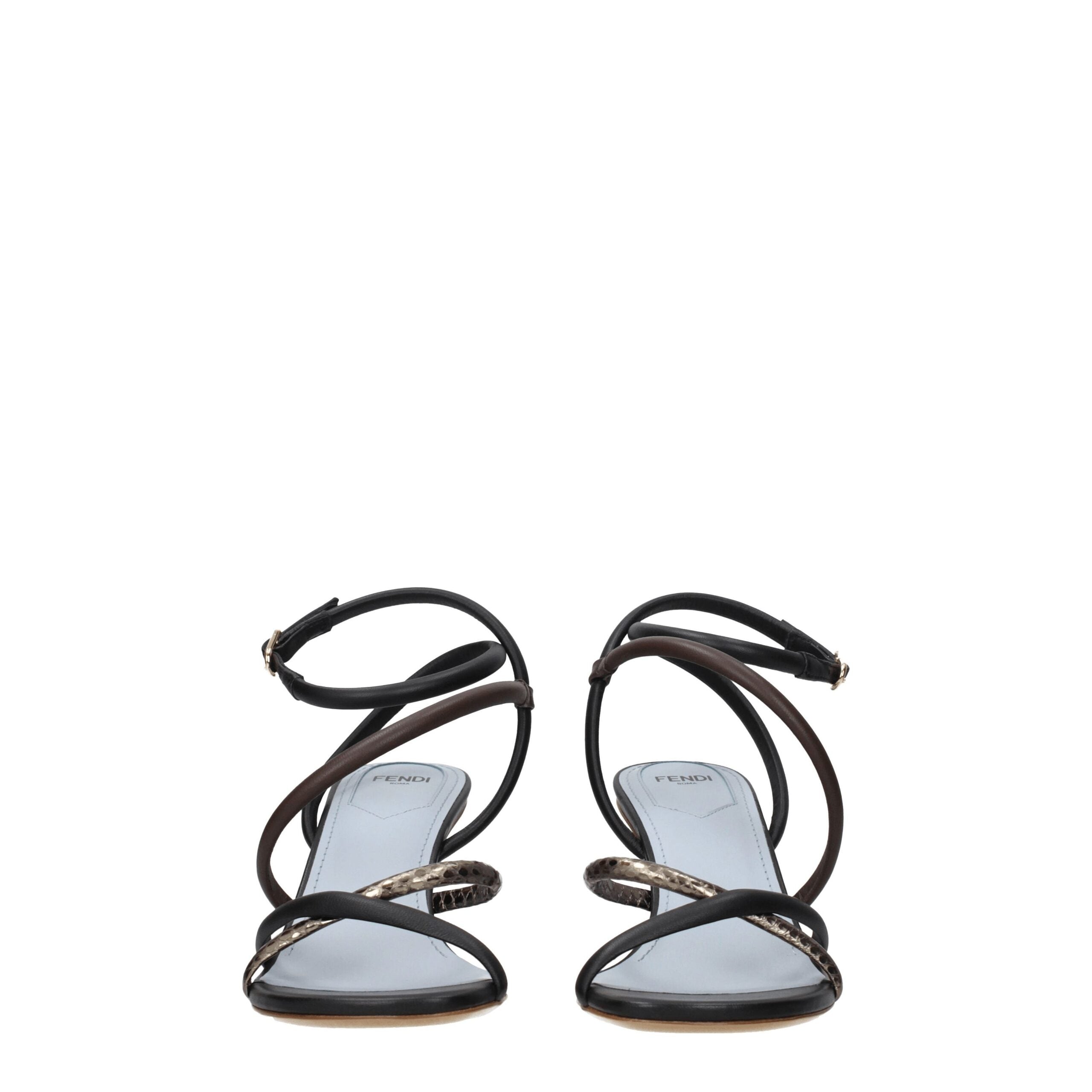 Fendi Multicolor Leather Sandals Fendi