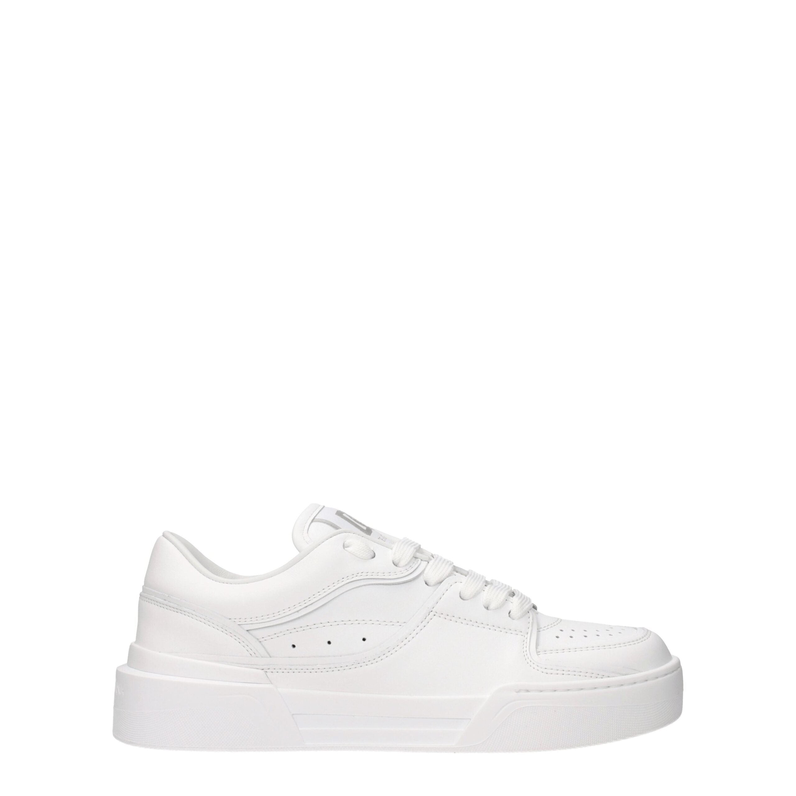 Dolce & Gabbana White Leather Low Tops Dolce & Gabbana