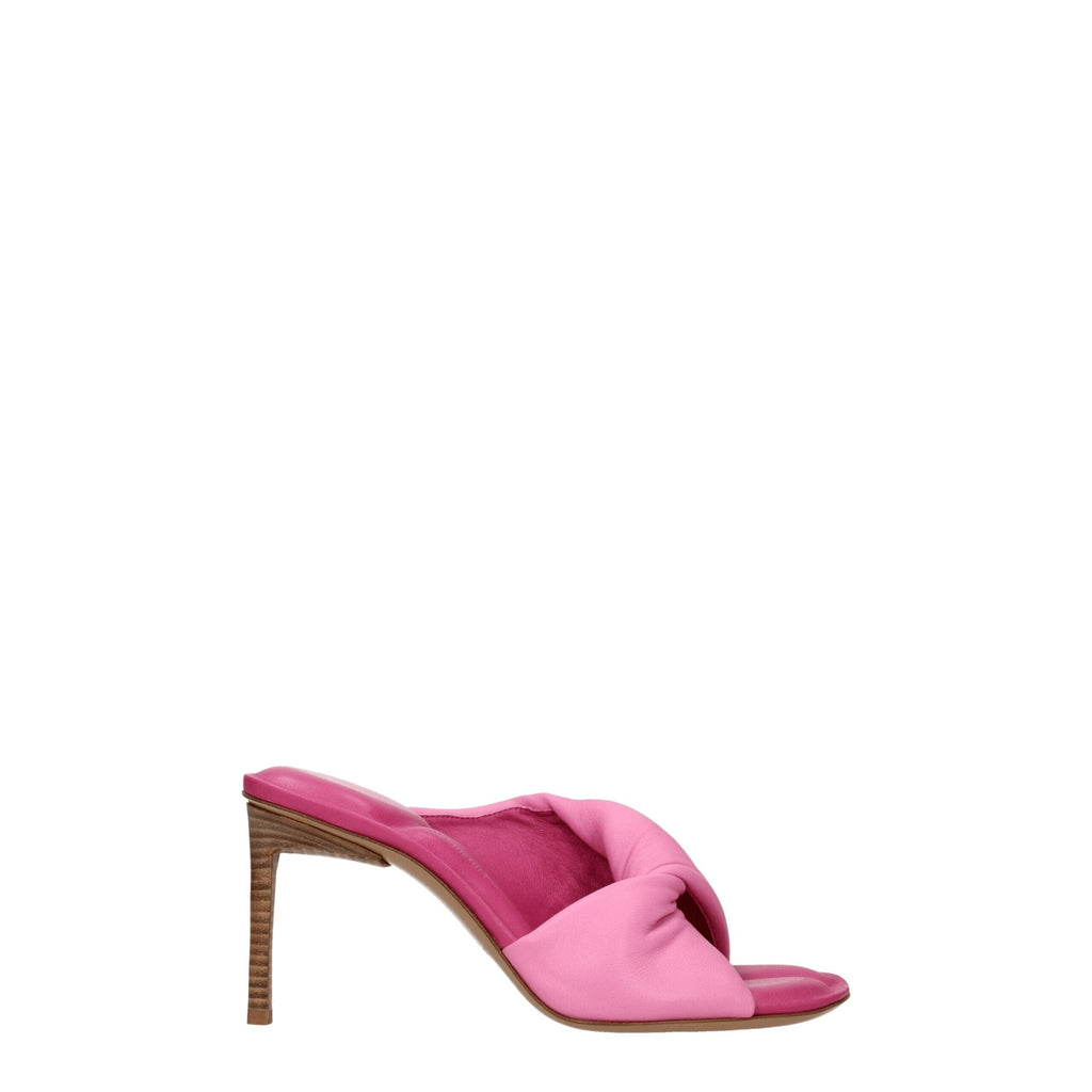 Jacquemus Pink Leather Stiletto Heels Sandals Jacquemus