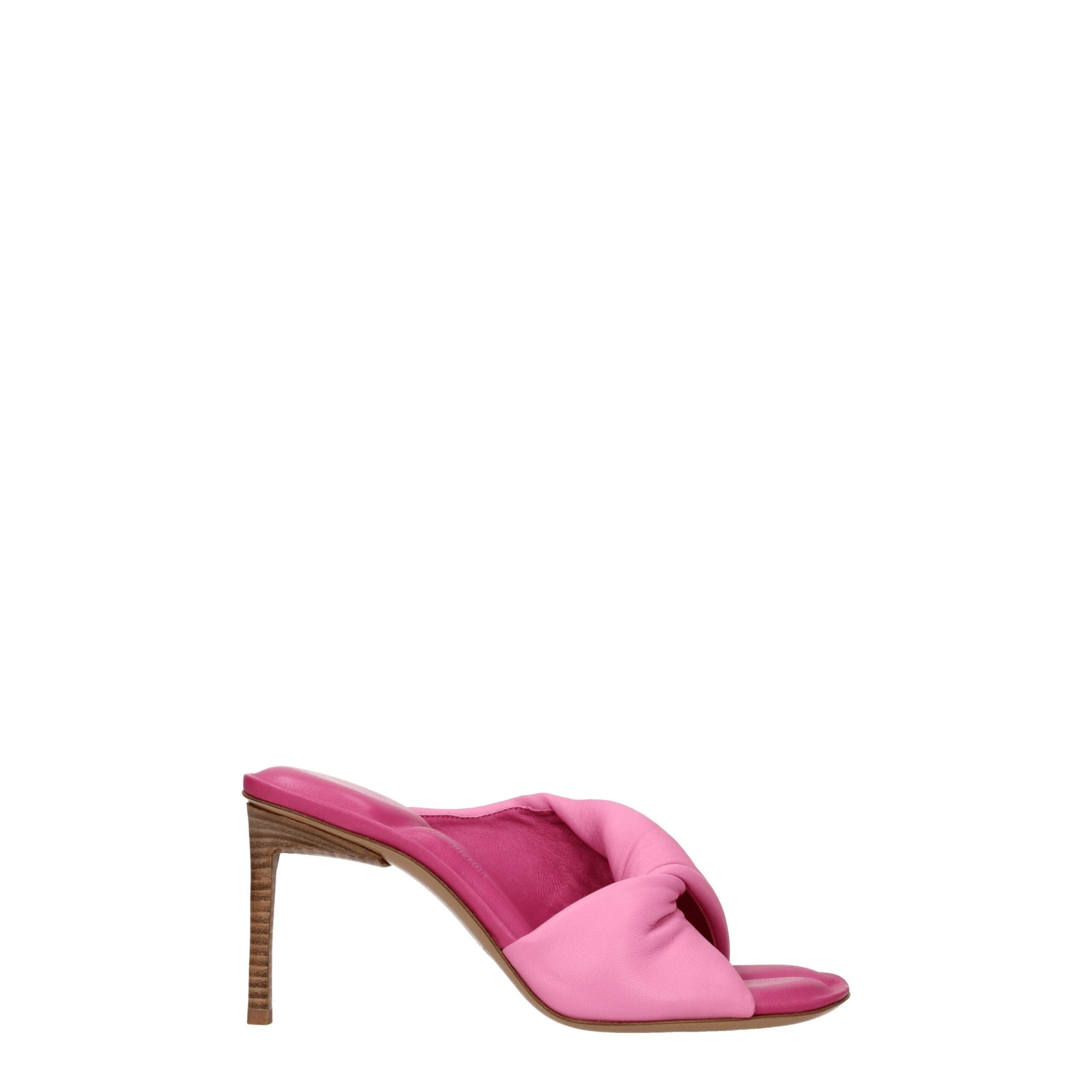 Jacquemus Pink Leather Stiletto Heels Sandals Jacquemus