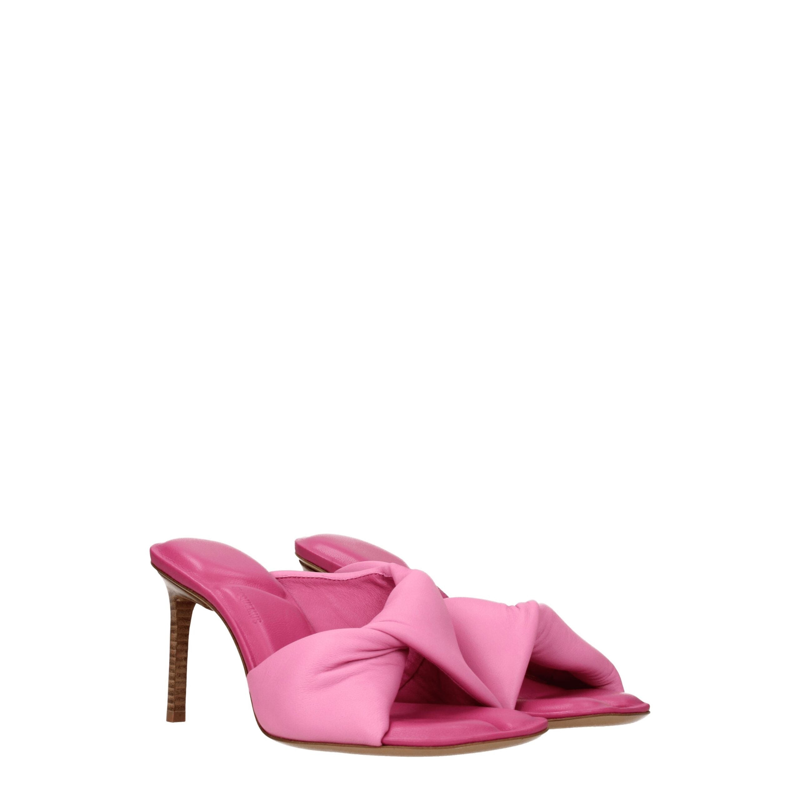 Jacquemus Pink Leather Stiletto Heels Sandals Jacquemus