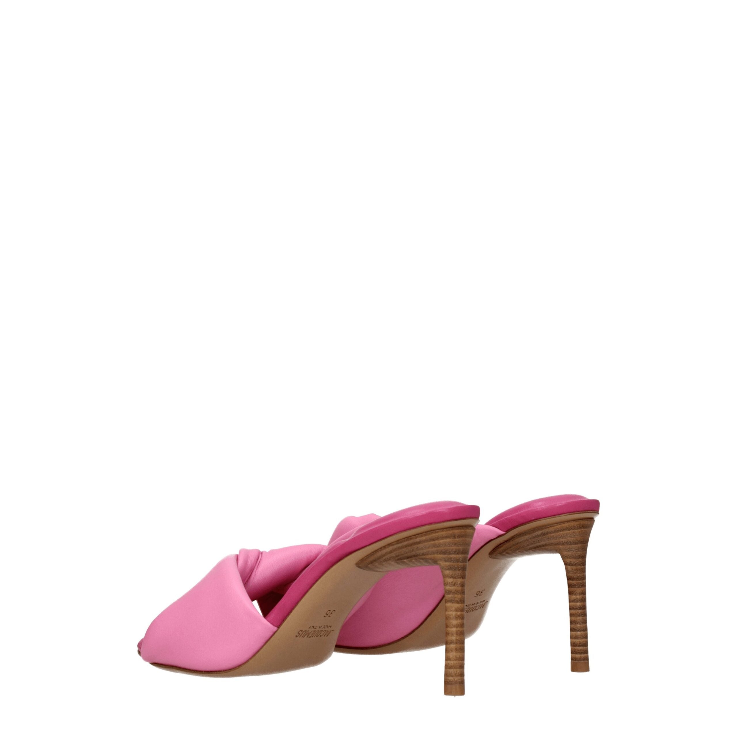Jacquemus Pink Leather Stiletto Heels Sandals Jacquemus