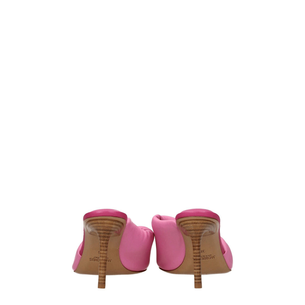 Jacquemus Pink Leather Stiletto Heels Sandals Jacquemus