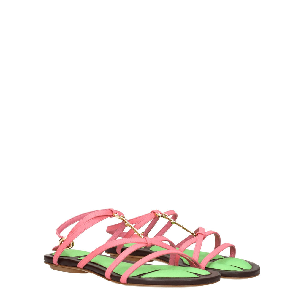 Jacquemus Pink Leather Sandals Jacquemus