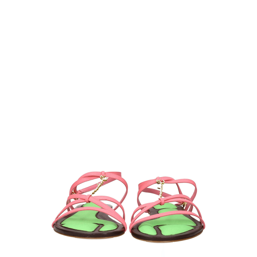 Jacquemus Pink Leather Sandals Jacquemus