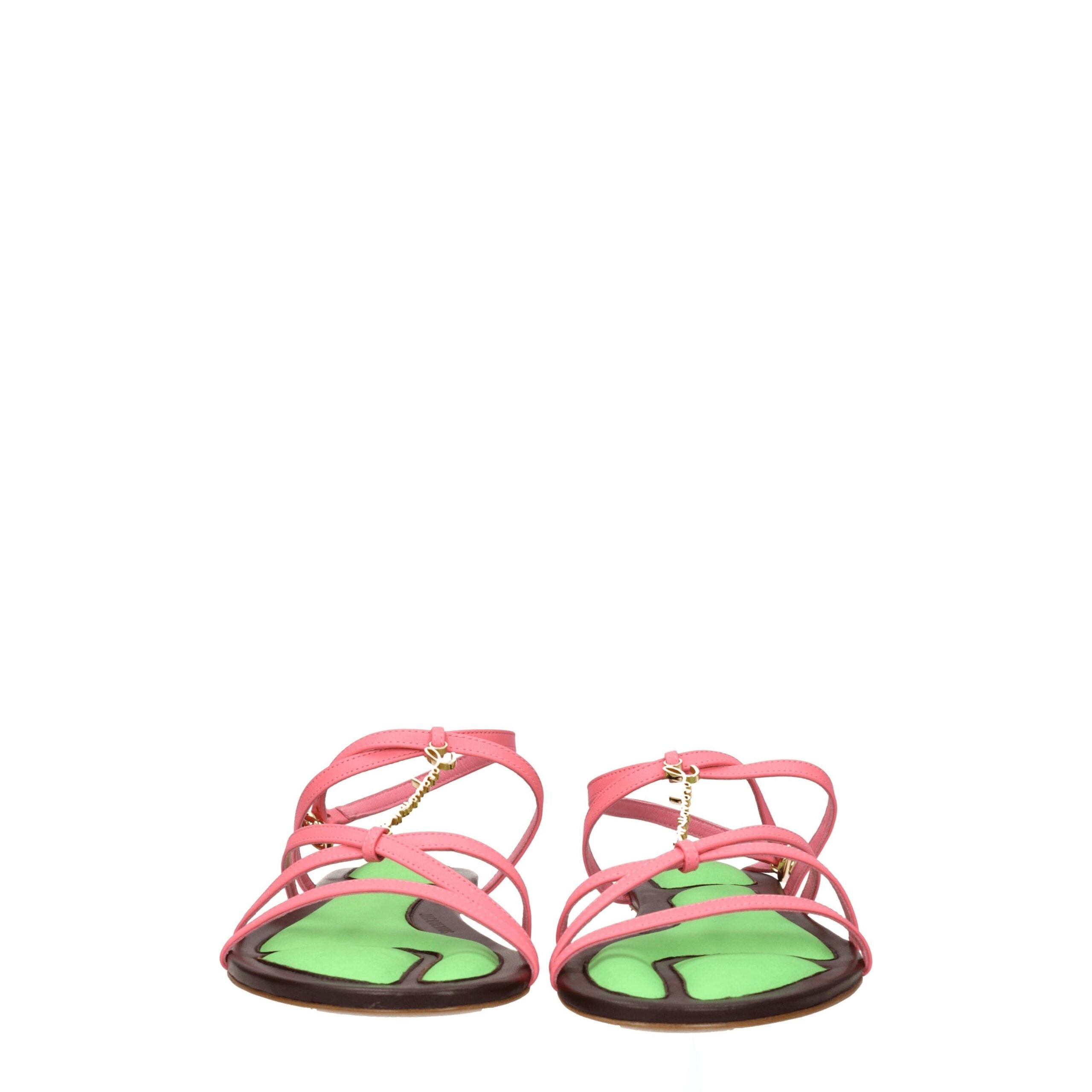 Jacquemus Pink Leather Sandals Jacquemus