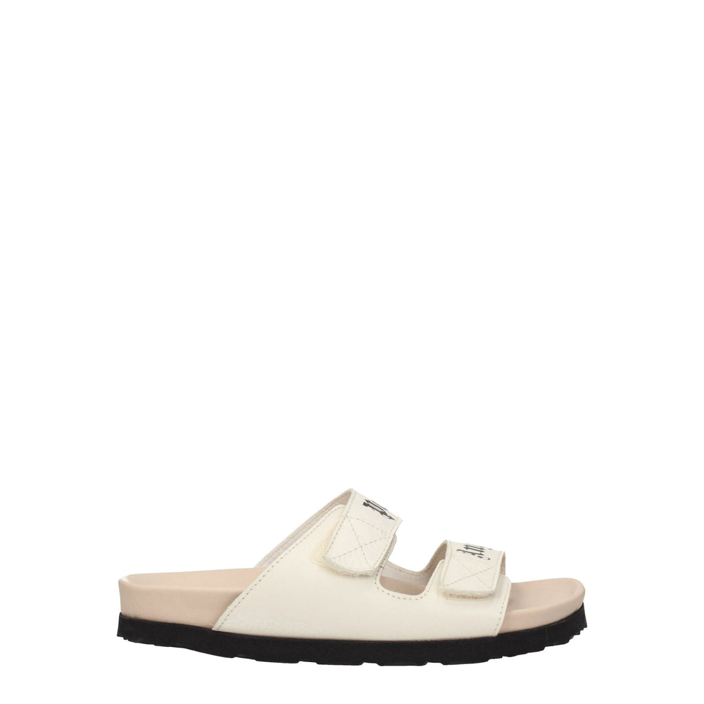 Palm Angels Beige Leather Sandals Palm Angels