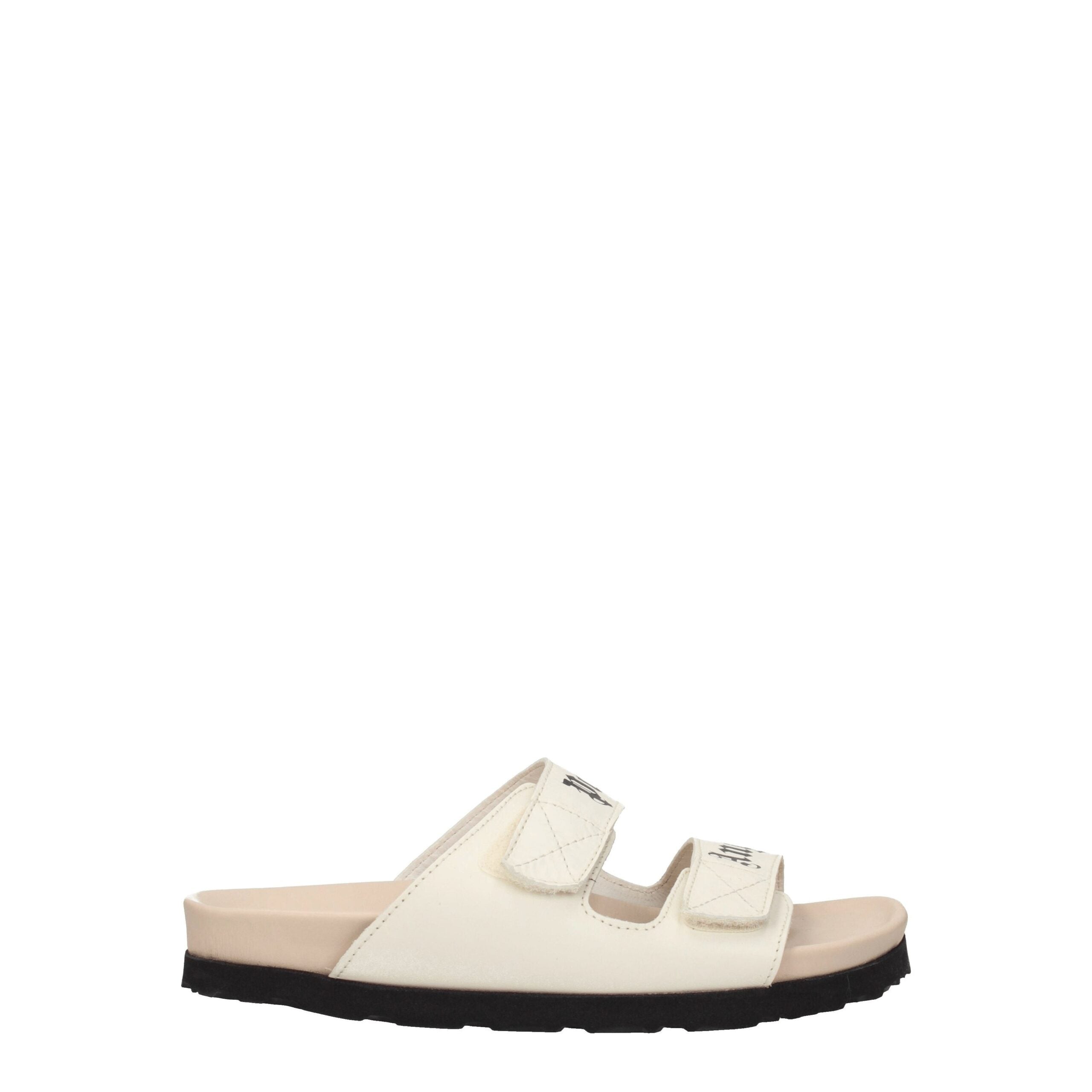 Palm Angels Beige Leather Sandals Palm Angels