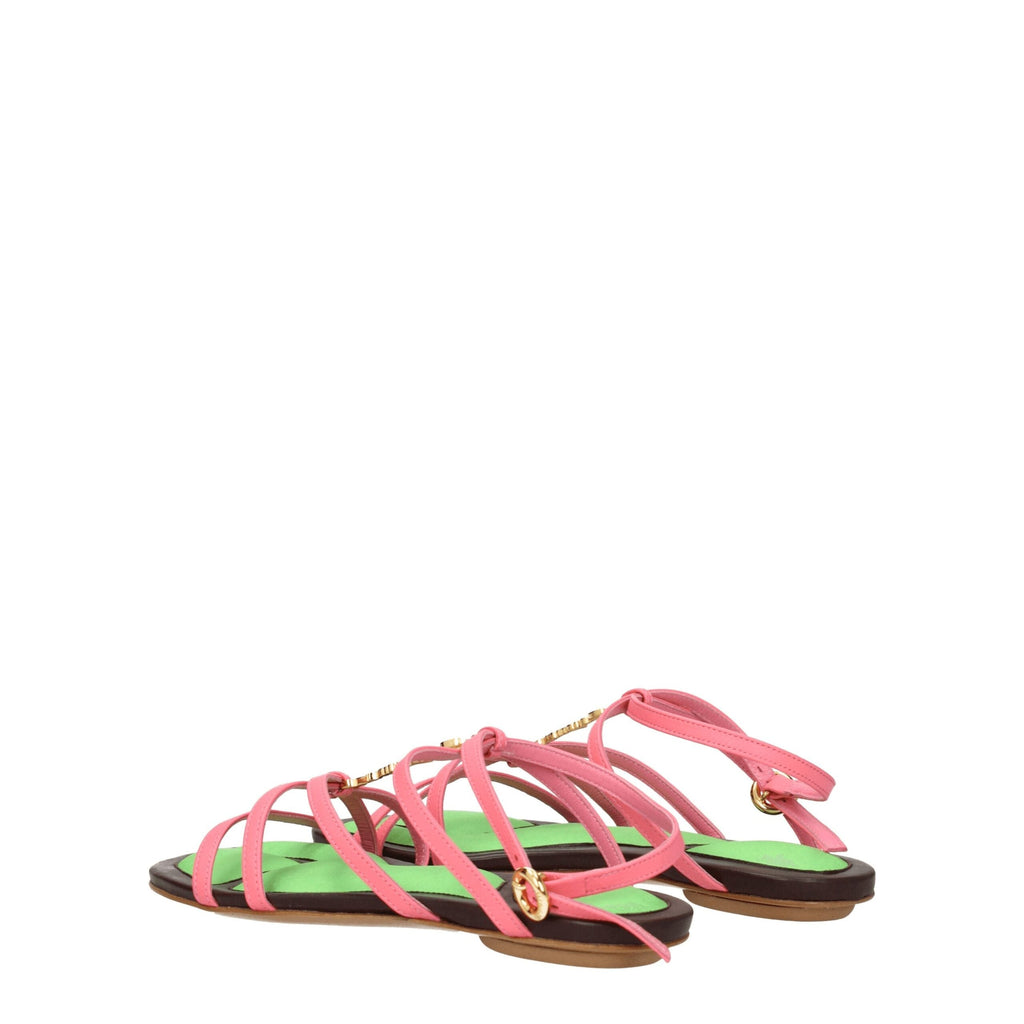 Jacquemus Pink Leather Sandals Jacquemus