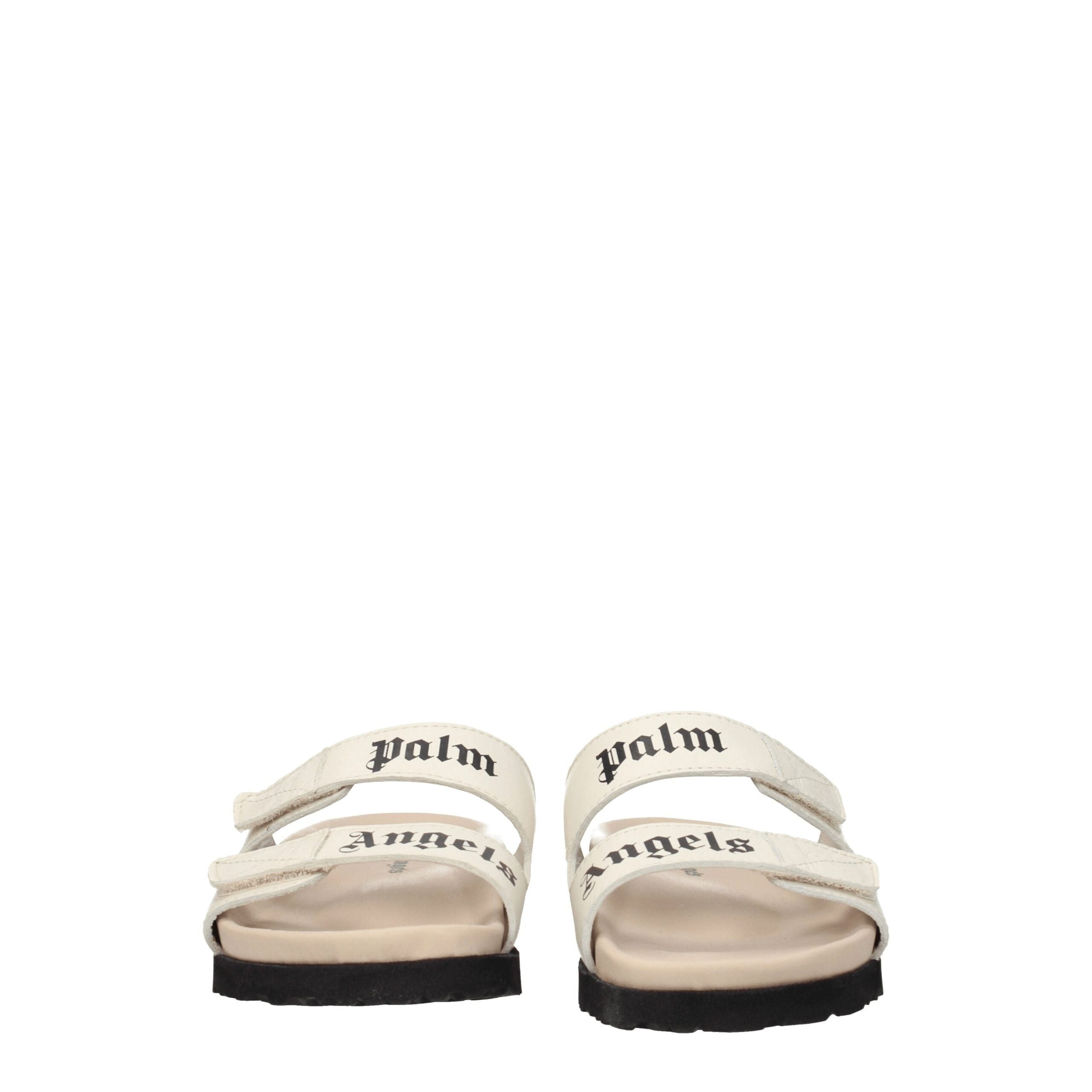 Palm Angels Beige Leather Sandals Palm Angels