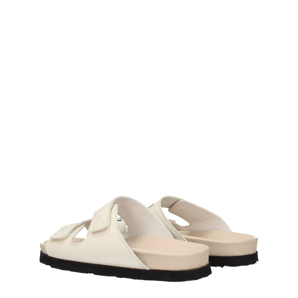 Palm Angels Beige Leather Sandals Palm Angels