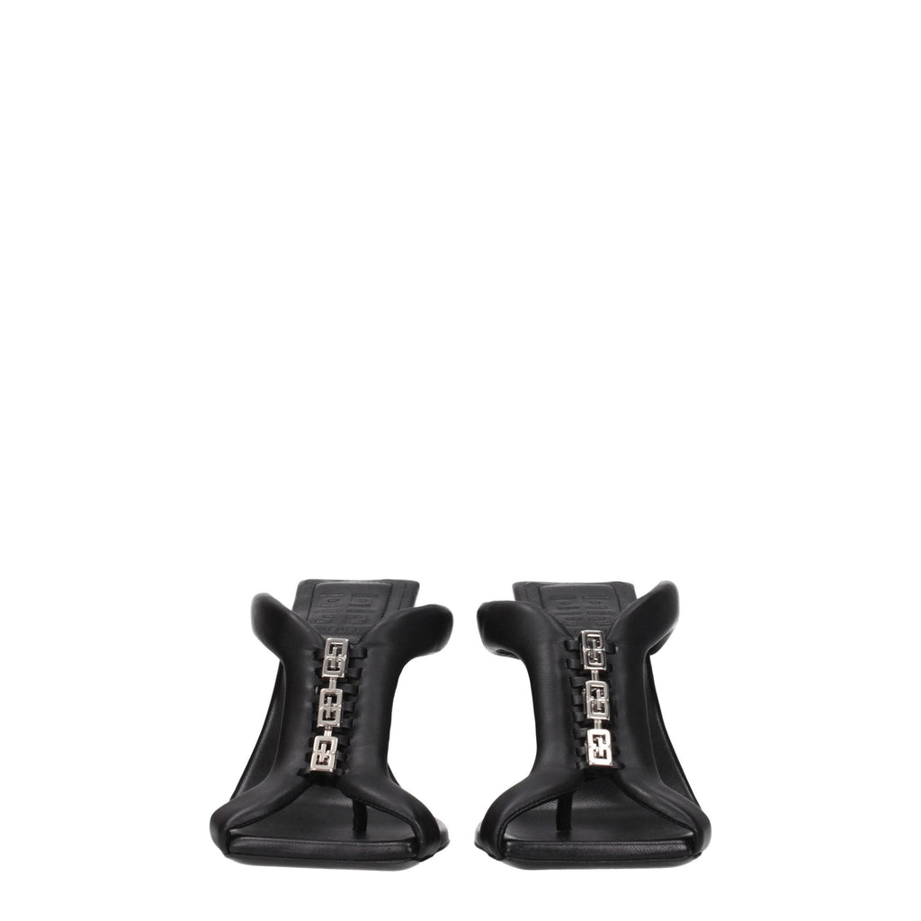 Givenchy Black Leather Stiletto Heels Sandals Givenchy