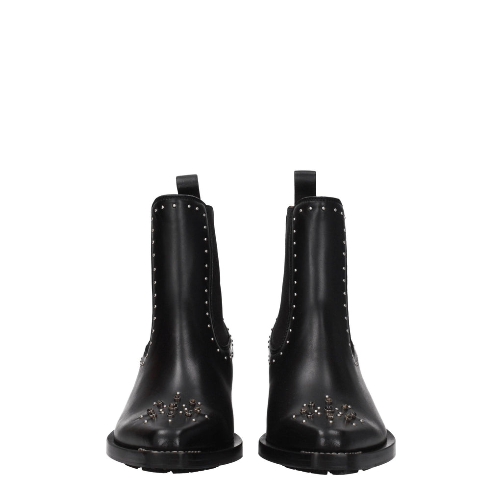 Chloé Black Leather Ankle Boots Chloé