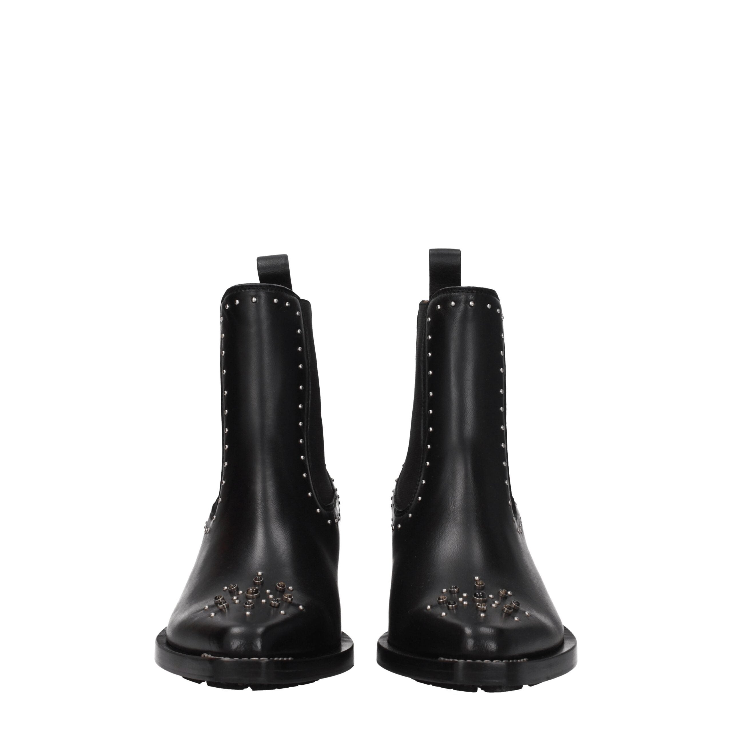 Chloé Black Leather Ankle Boots Chloé