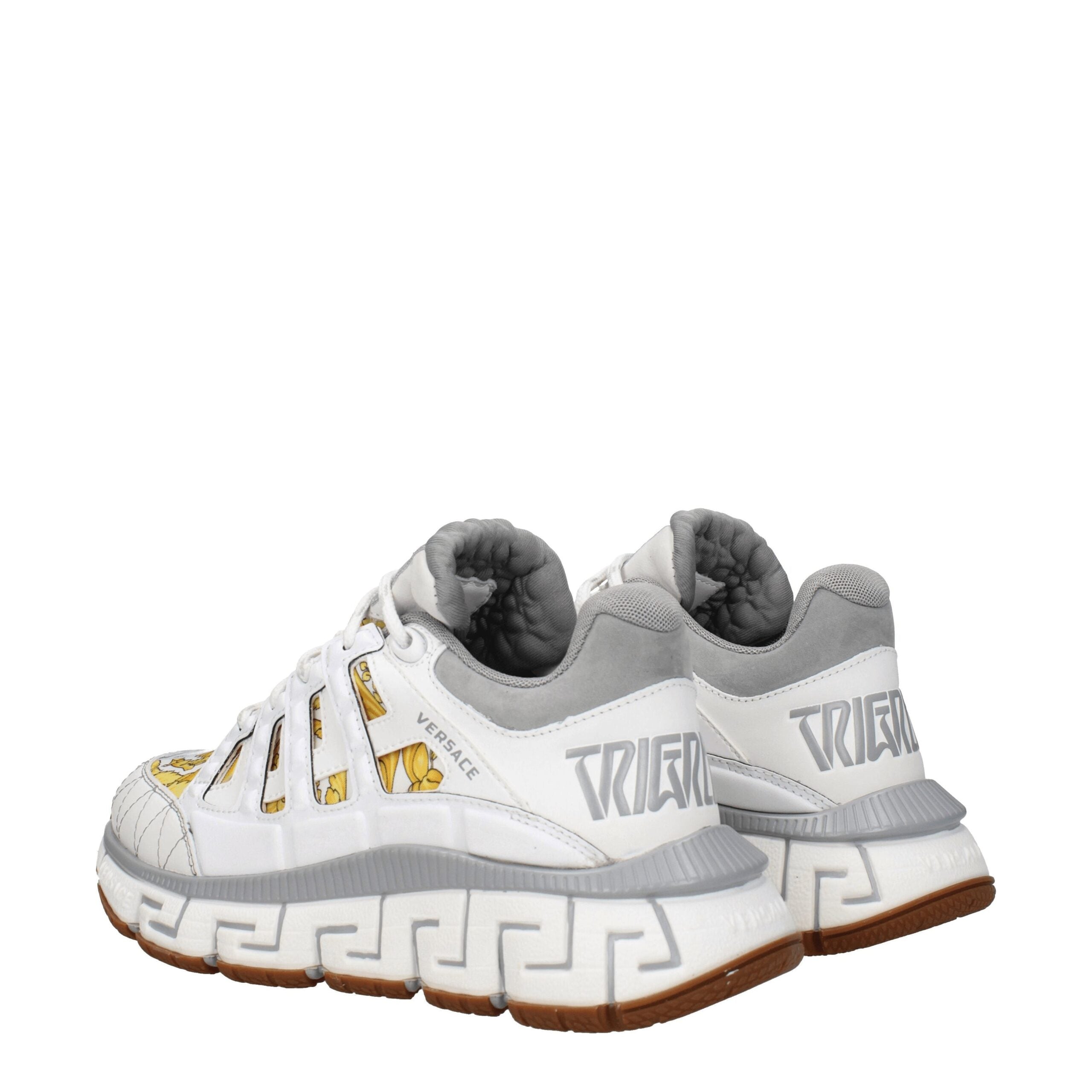 Versace White Fabric Athletic Sneakers Versace