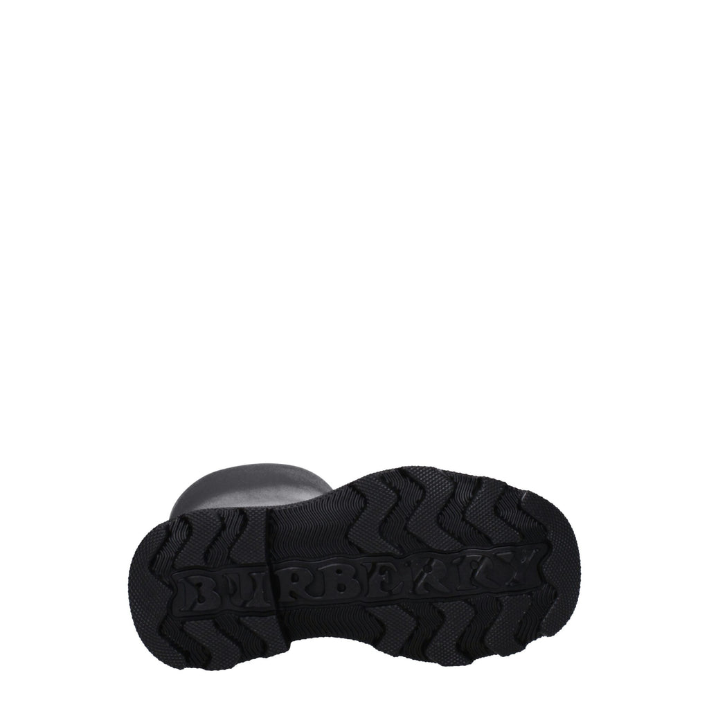 Burberry Black Cotton Rain Boots Burberry