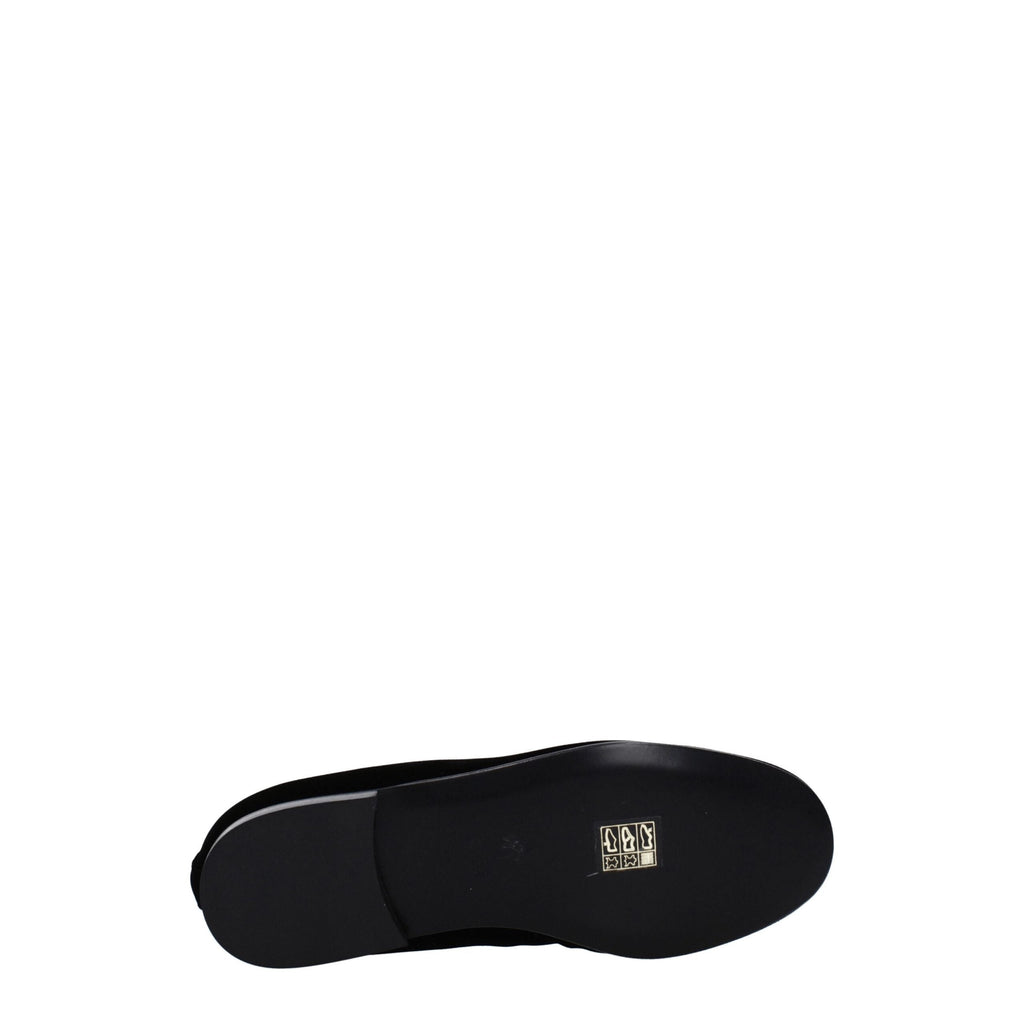 Palm Angels Black Velvet Slip-On Loafers Palm Angels