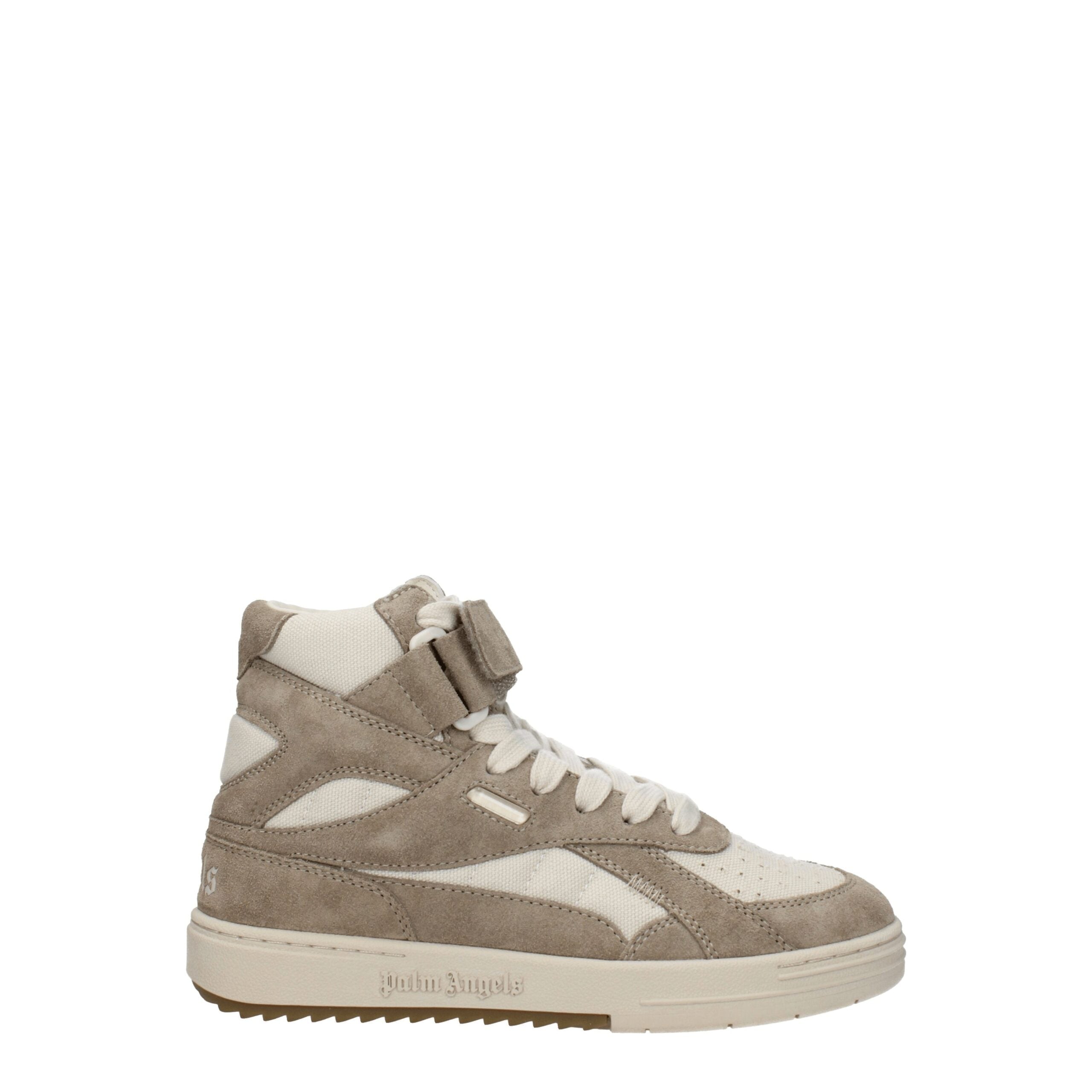 Palm Angels Beige Leather High Top Sneakers Palm Angels