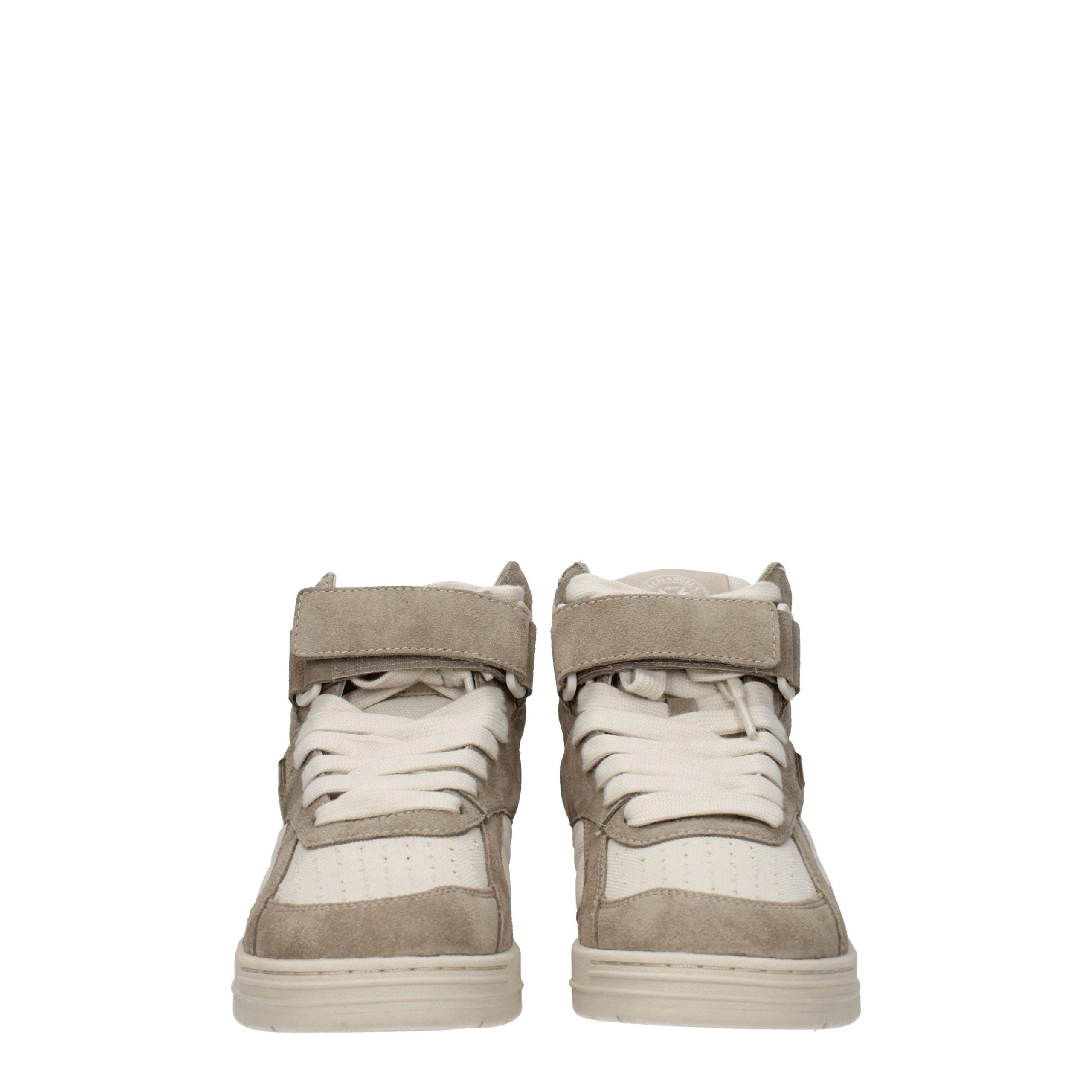 Palm Angels Beige Leather High Top Sneakers Palm Angels