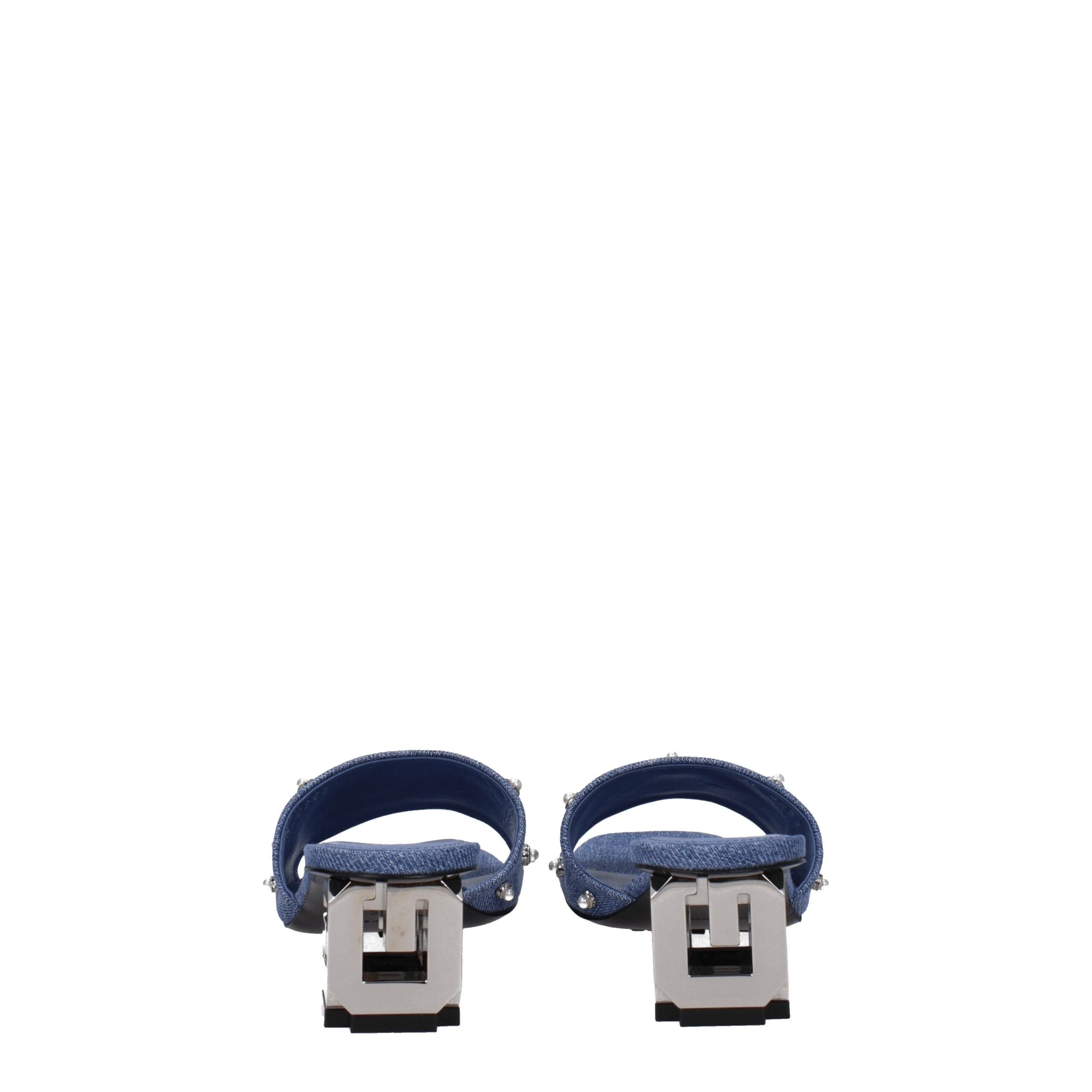 Givenchy Blue Fabric Flat Sandals Givenchy