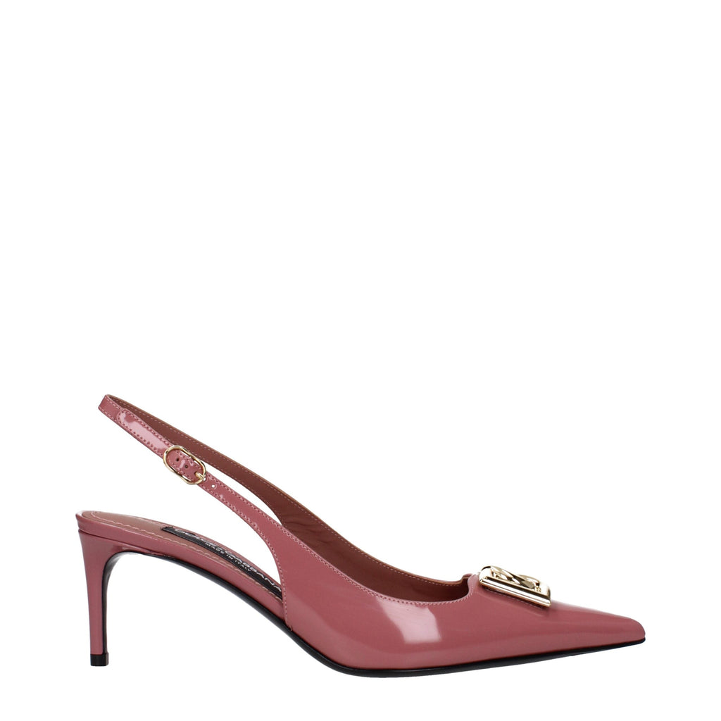 Dolce & Gabbana Pink Leather High Heel Pumps Dolce & Gabbana