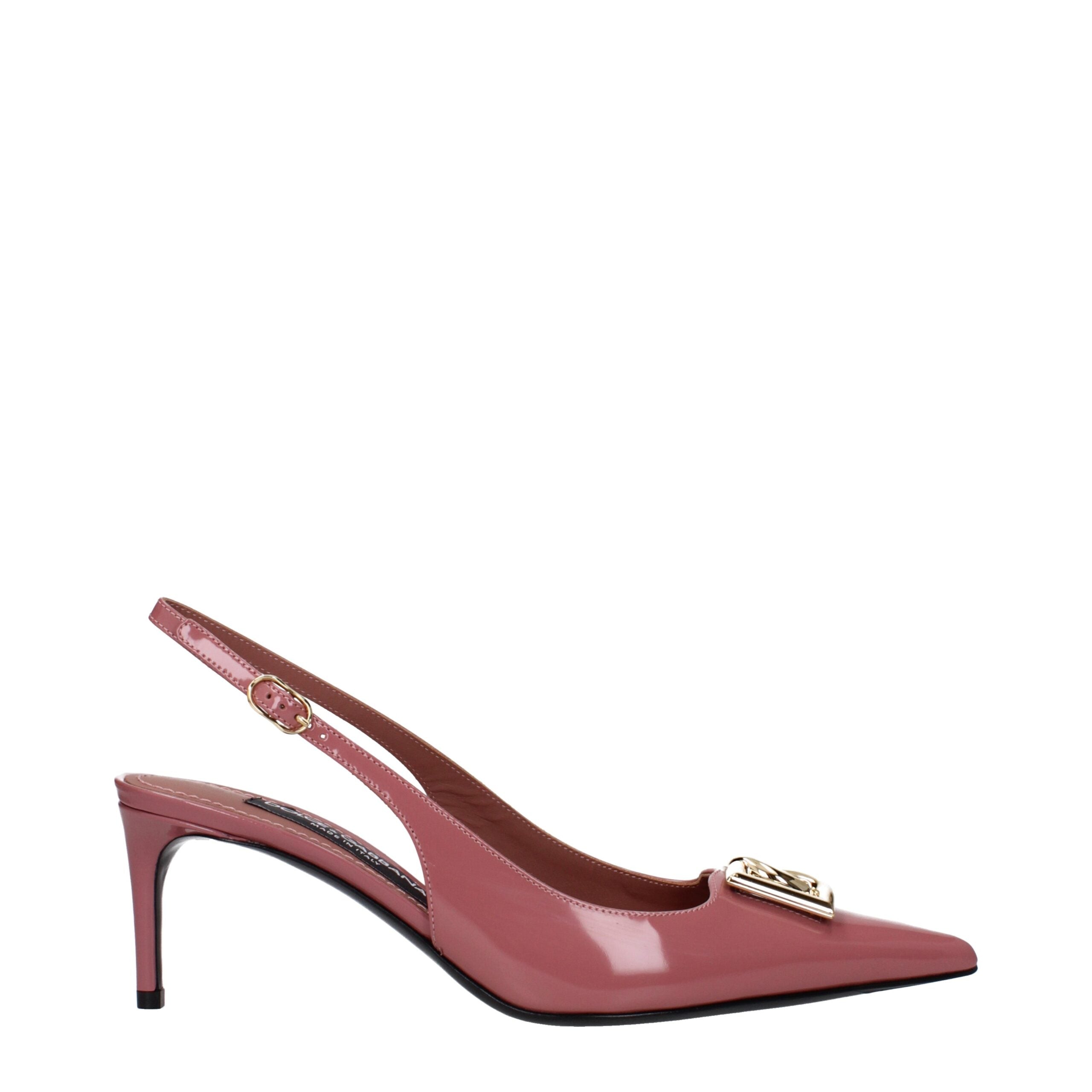 Dolce & Gabbana Pink Leather High Heel Pumps Dolce & Gabbana