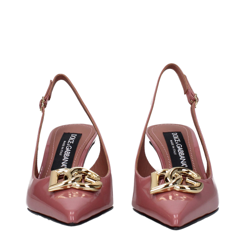 Dolce & Gabbana Pink Leather High Heel Pumps Dolce & Gabbana