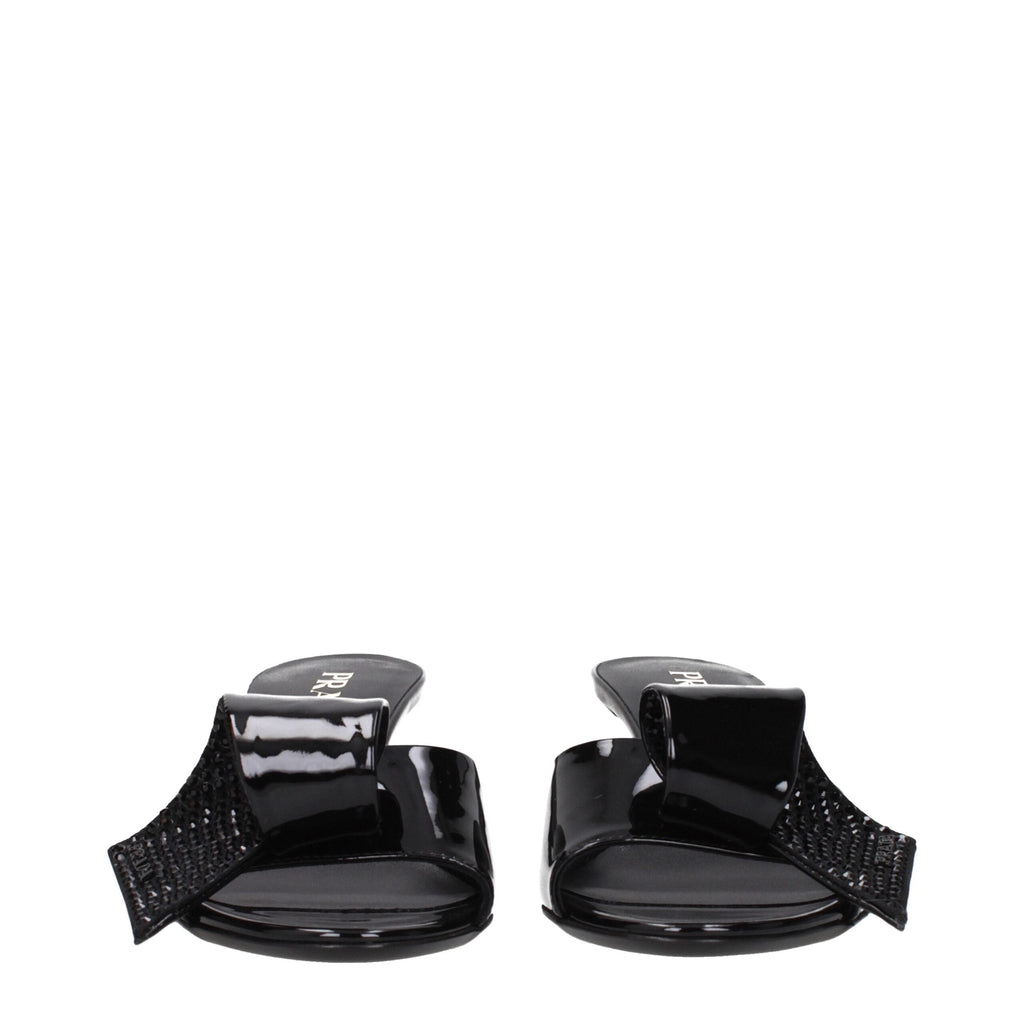 Prada Black Leather Sandals Prada