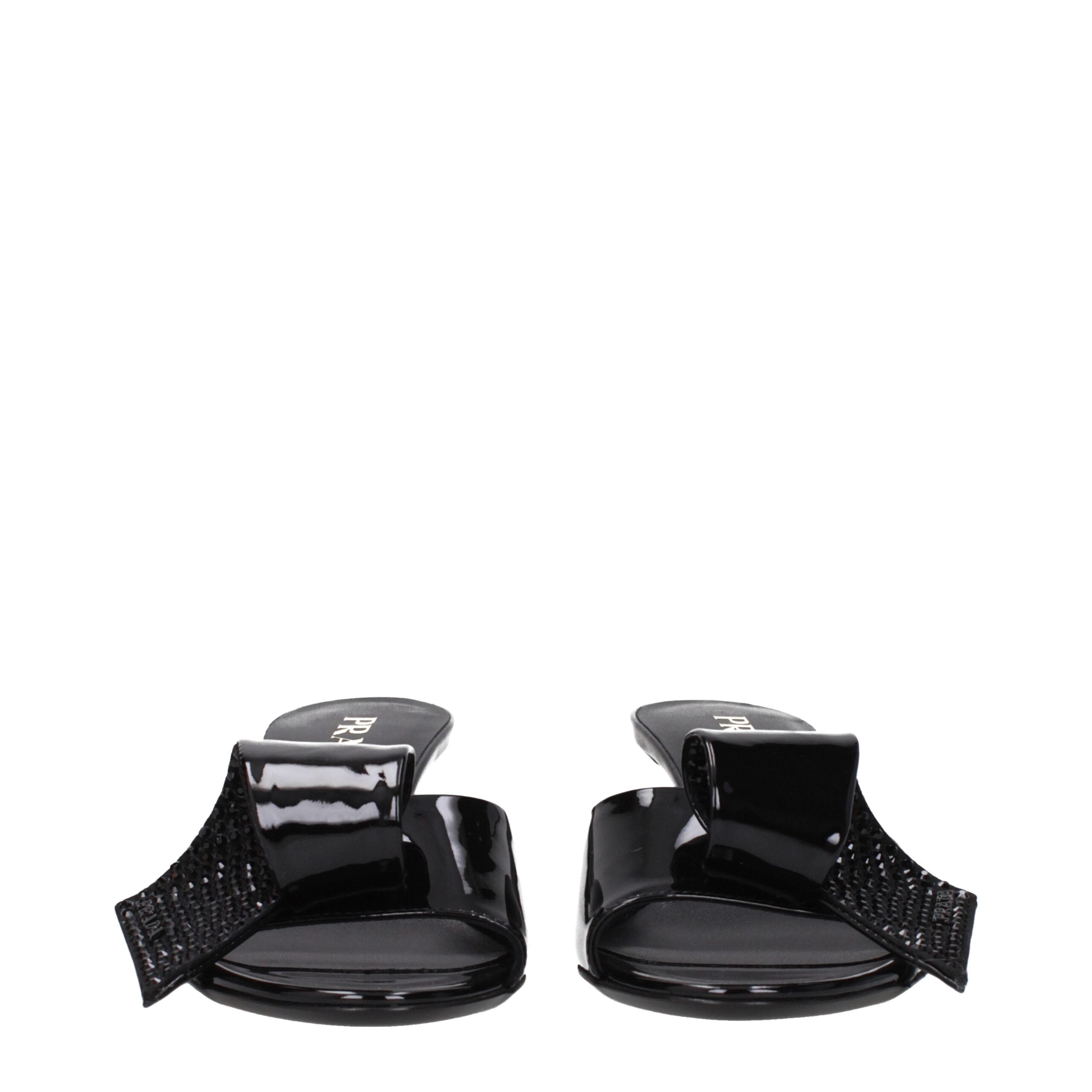 Prada Black Leather Sandals Prada