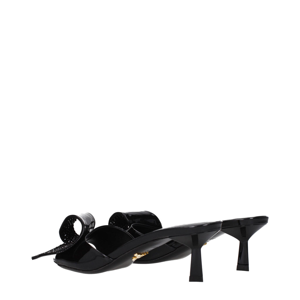 Prada Black Leather Sandals Prada