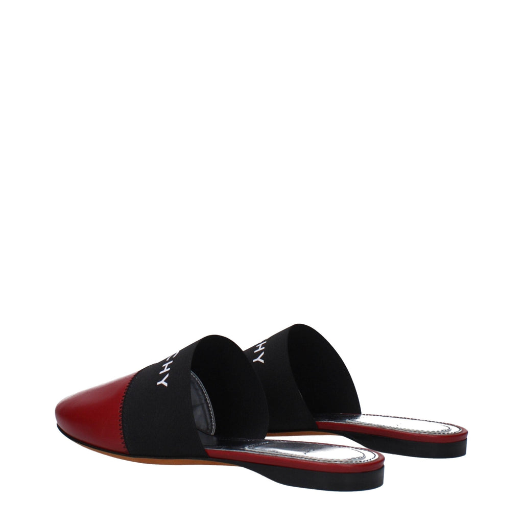 Givenchy Red Leather Slippers Givenchy