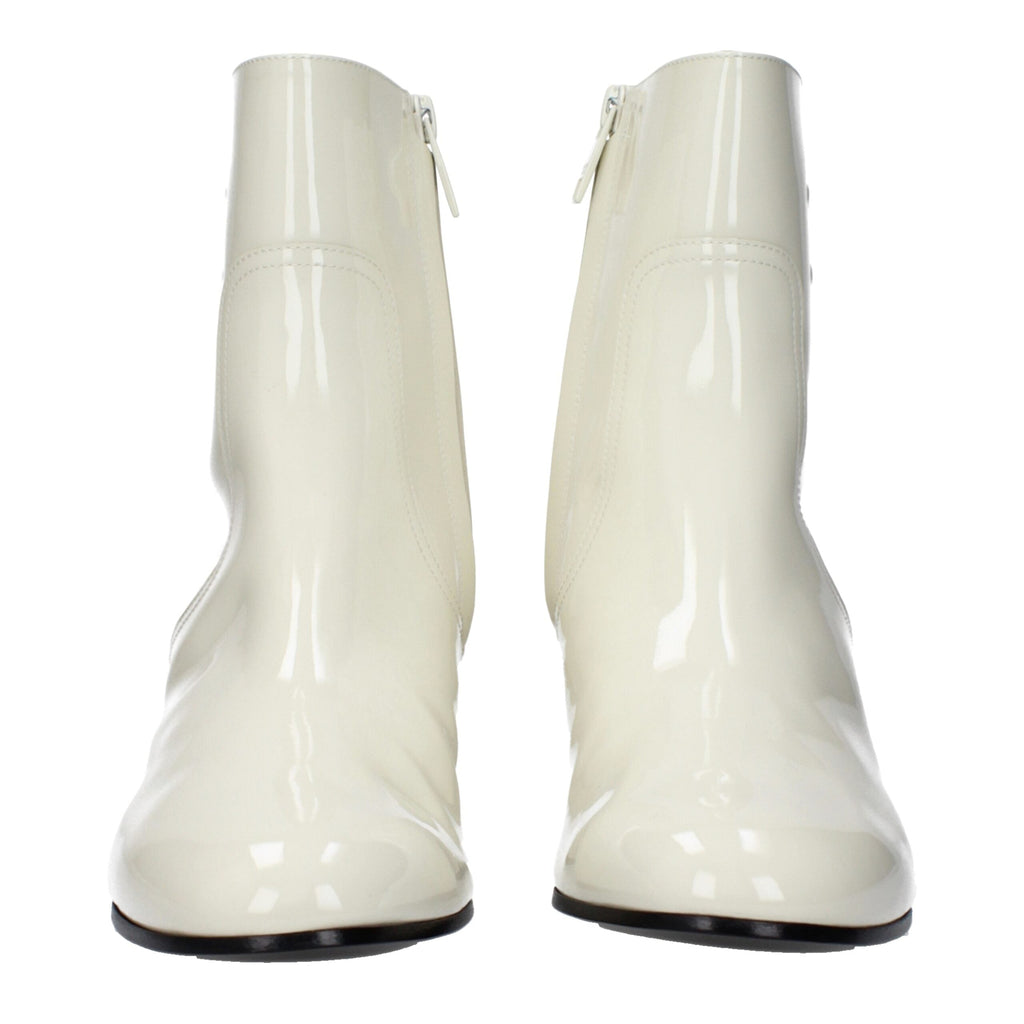 Celine Beige Leather Ankle Boots Celine