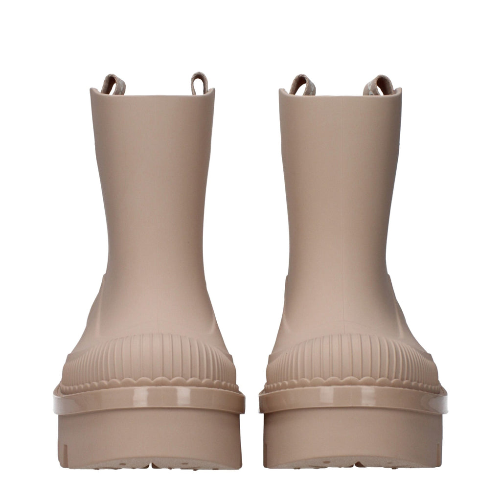 Chloé Pink Cotton Ankle Boots Chloé