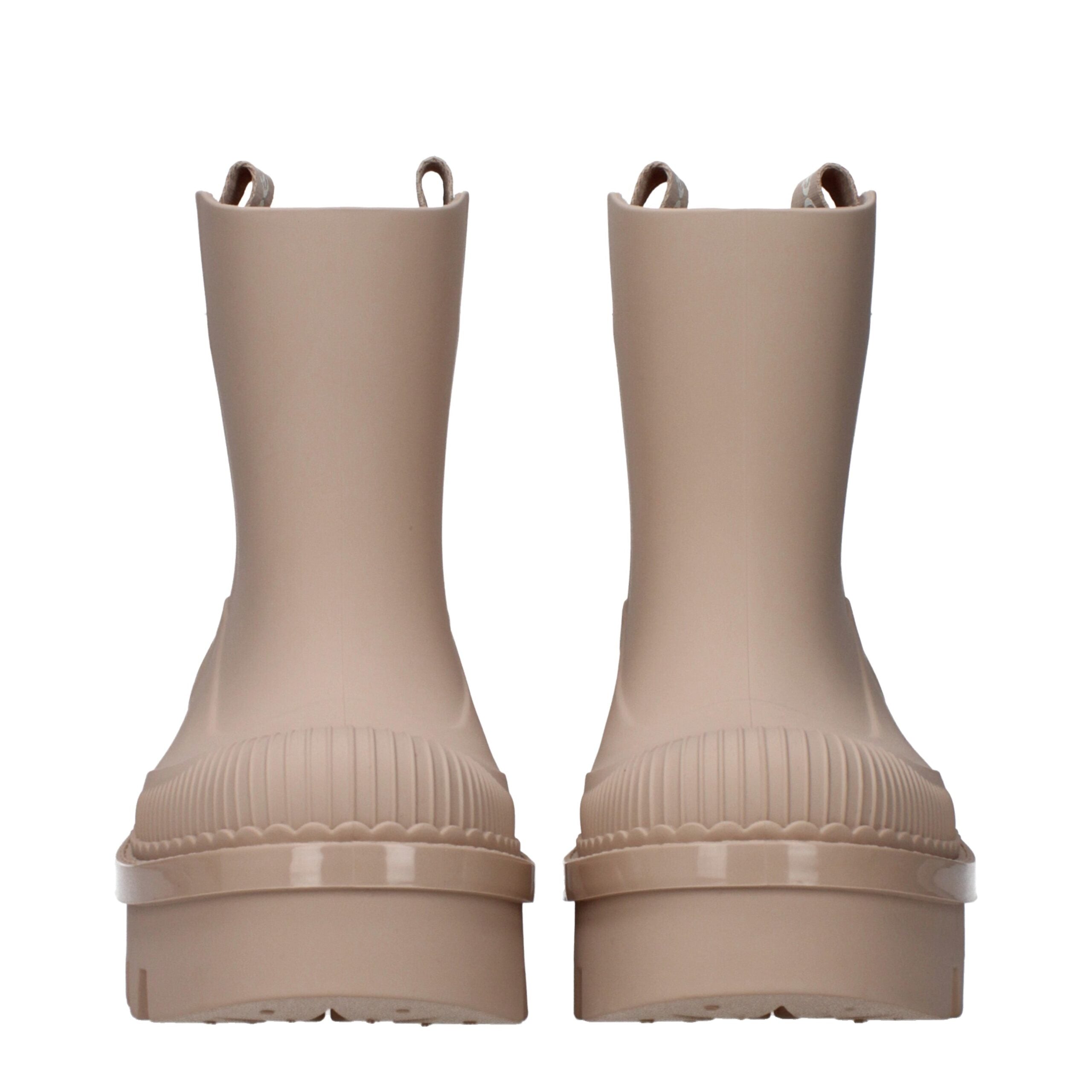 Chloé Pink Cotton Ankle Boots Chloé